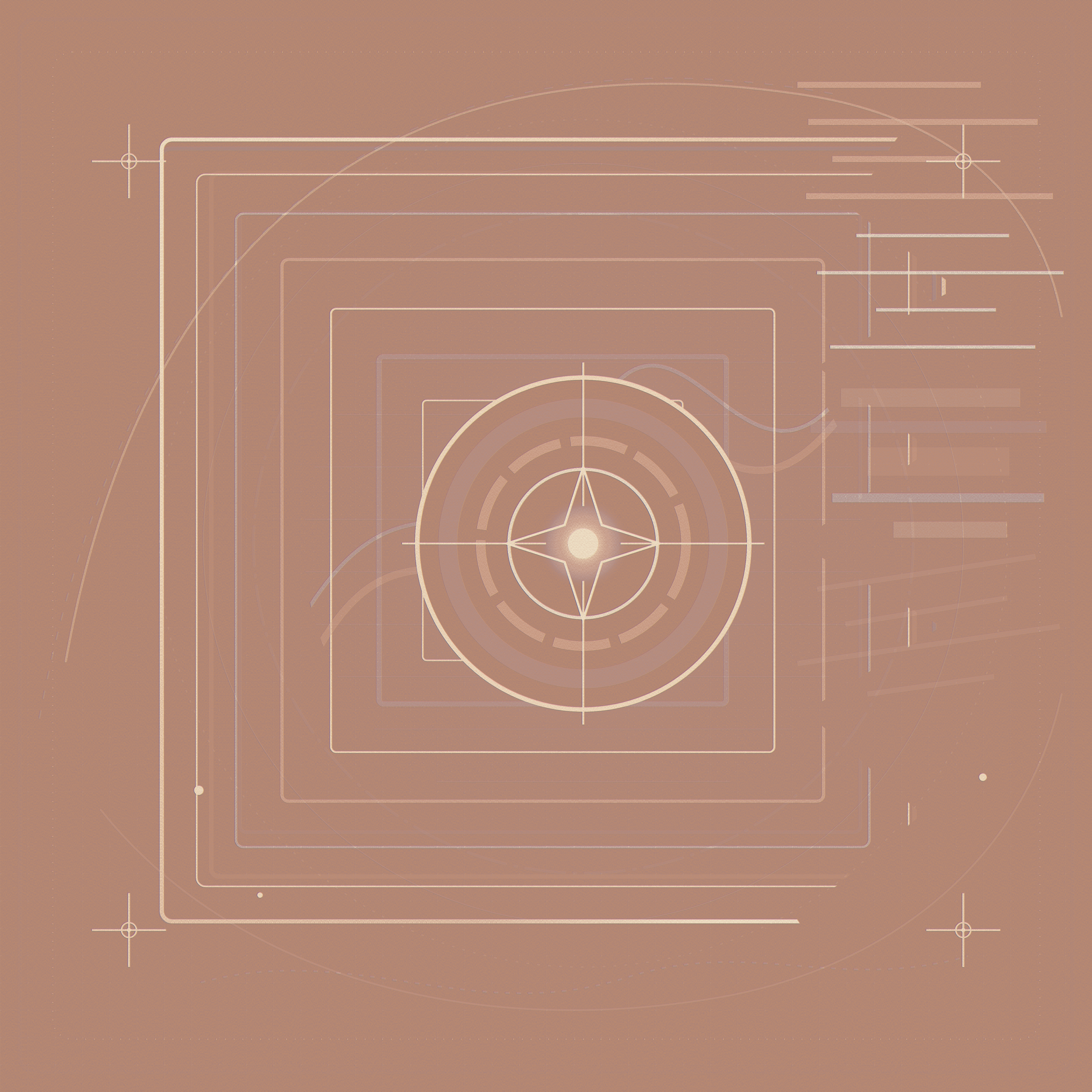 The Aperture Remembers the Frame, version 6: Tested a four-ink risograph branch to make revision, grain, and registration physically legible without changing the underlying structure.