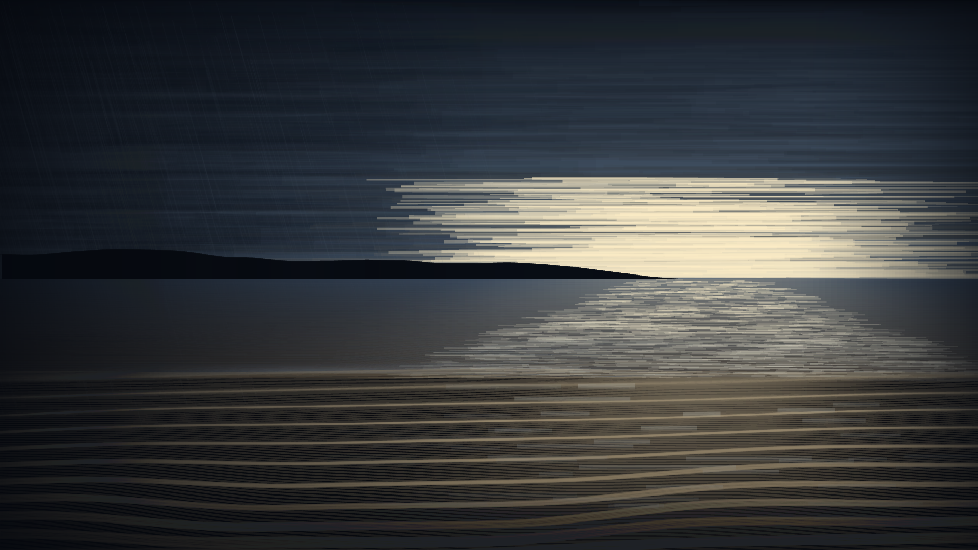 After the Squall, version 6: v6: light re-concentrated on the break instead of spreading to the edge, right margin closed so the frame holds the light, pan lift resampled to remove horizontal stepping