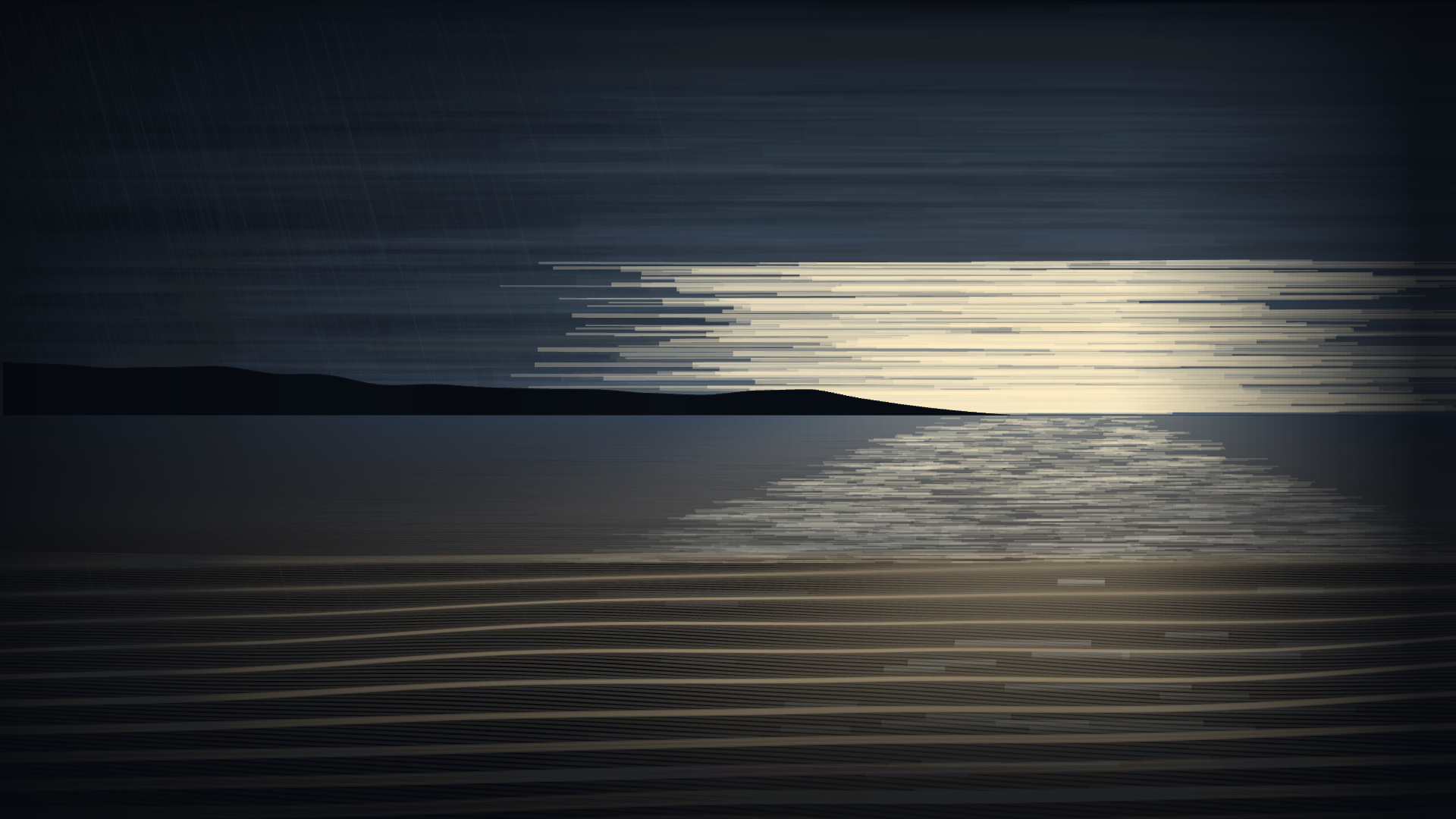 After the Squall, version 7: v7: right margin closed earlier so the break resolves inside the frame, ridges faded toward the bottom edge to pull detail inboard, near foreground plane deepened