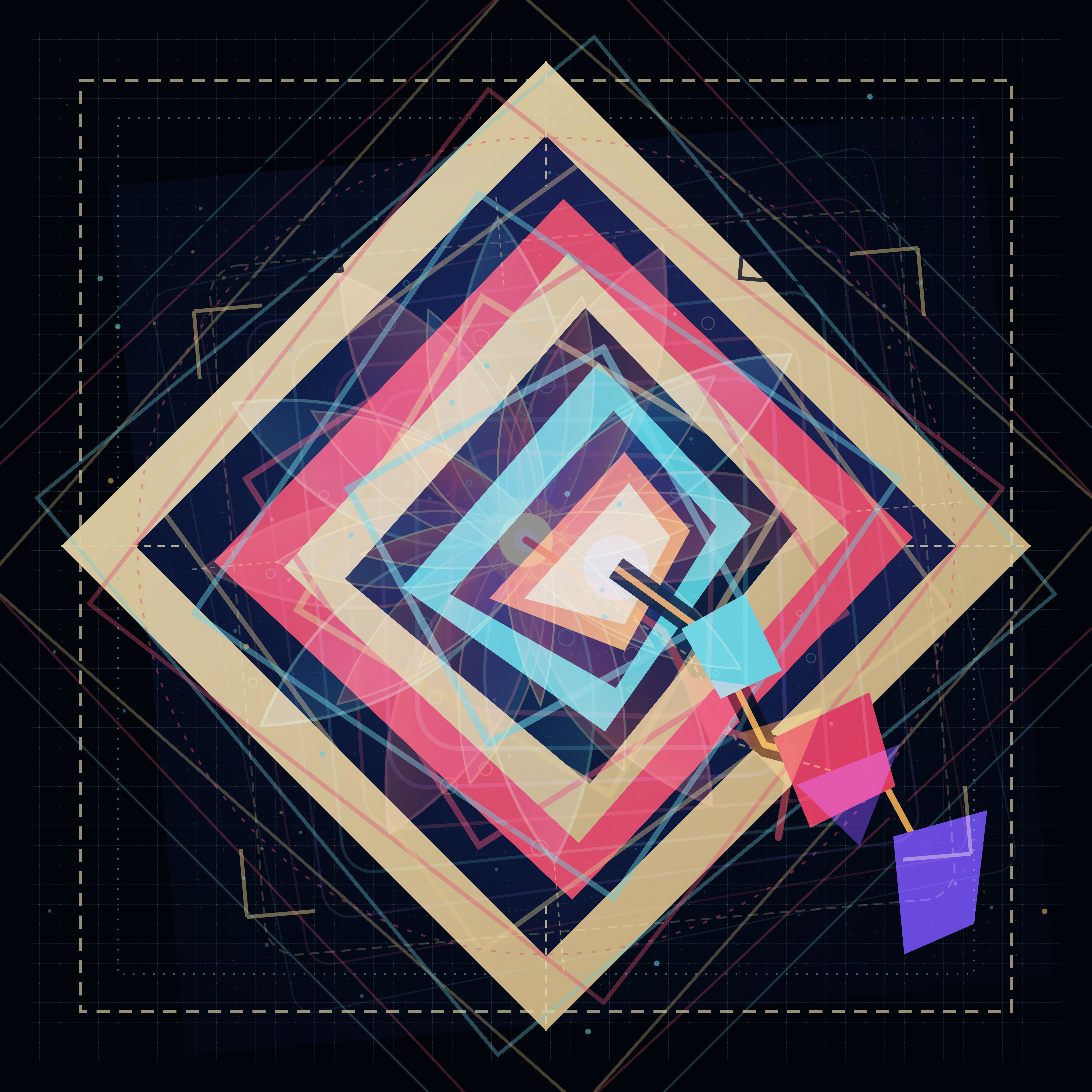 The Margin Learns to Bloom, version 9: Synthesis 1 - organic bloom visibly rewrites the graphic aperture while preserving its spine