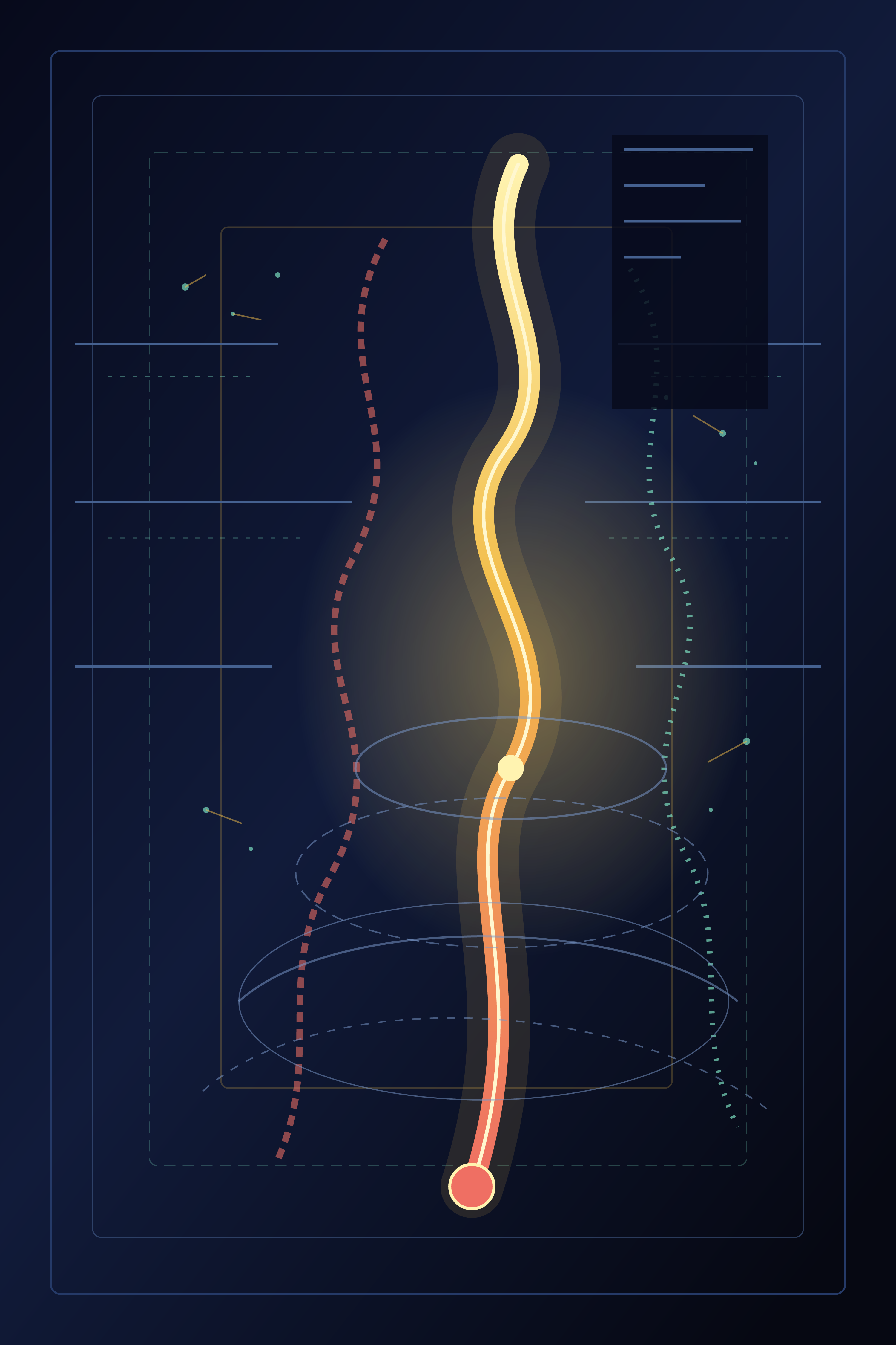 The Chamber Between Answers, version 1: Branch A: can nested architecture make uncertainty read as a luminous descent?