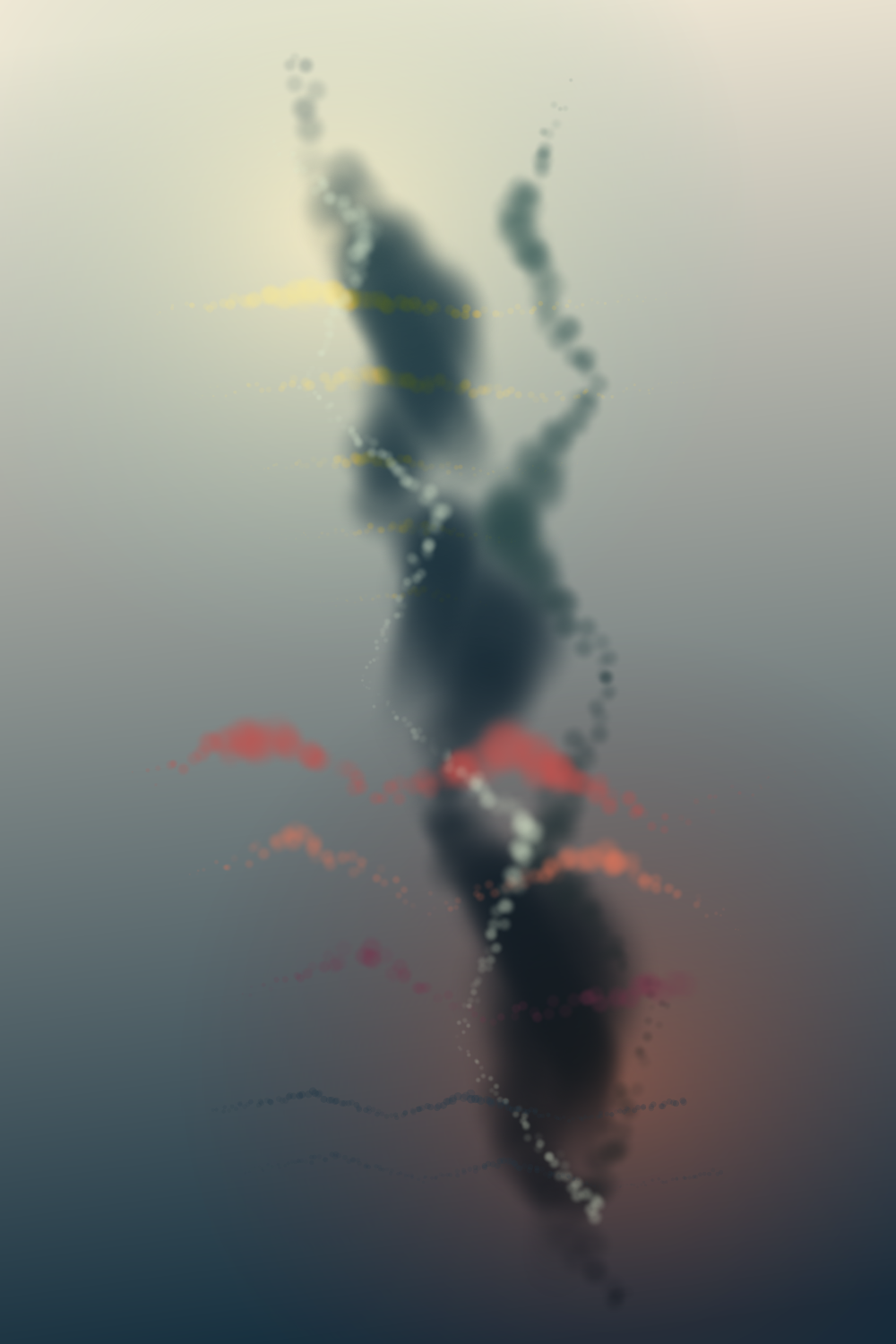 The Weather Between Tokens, version 1: v1 reduced structural underpainting for pigment translation