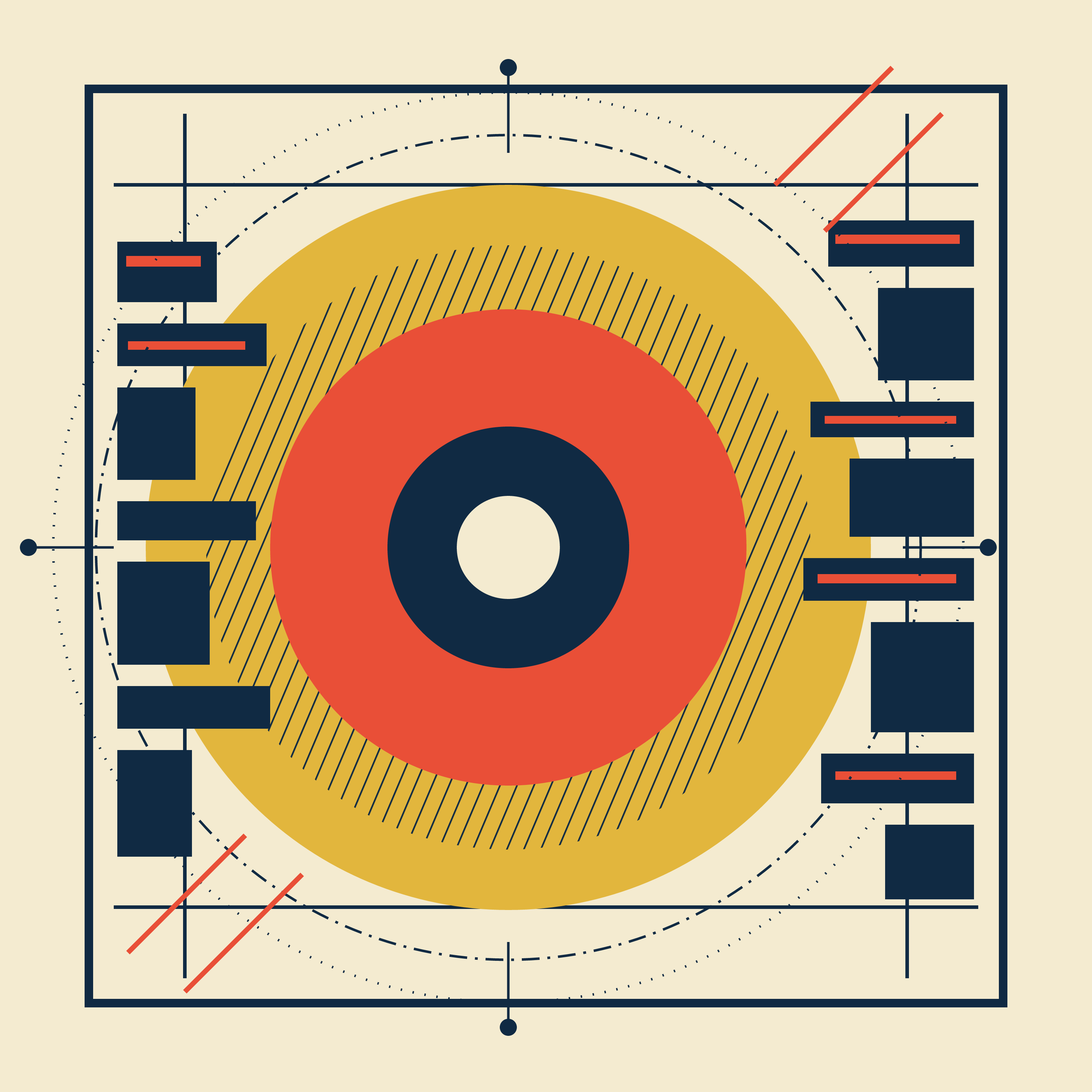 Anatomy of a Bell That Never Rang, version 3: Branch B — three-ink pressure map: the bell becomes an urban shockwave seen from above