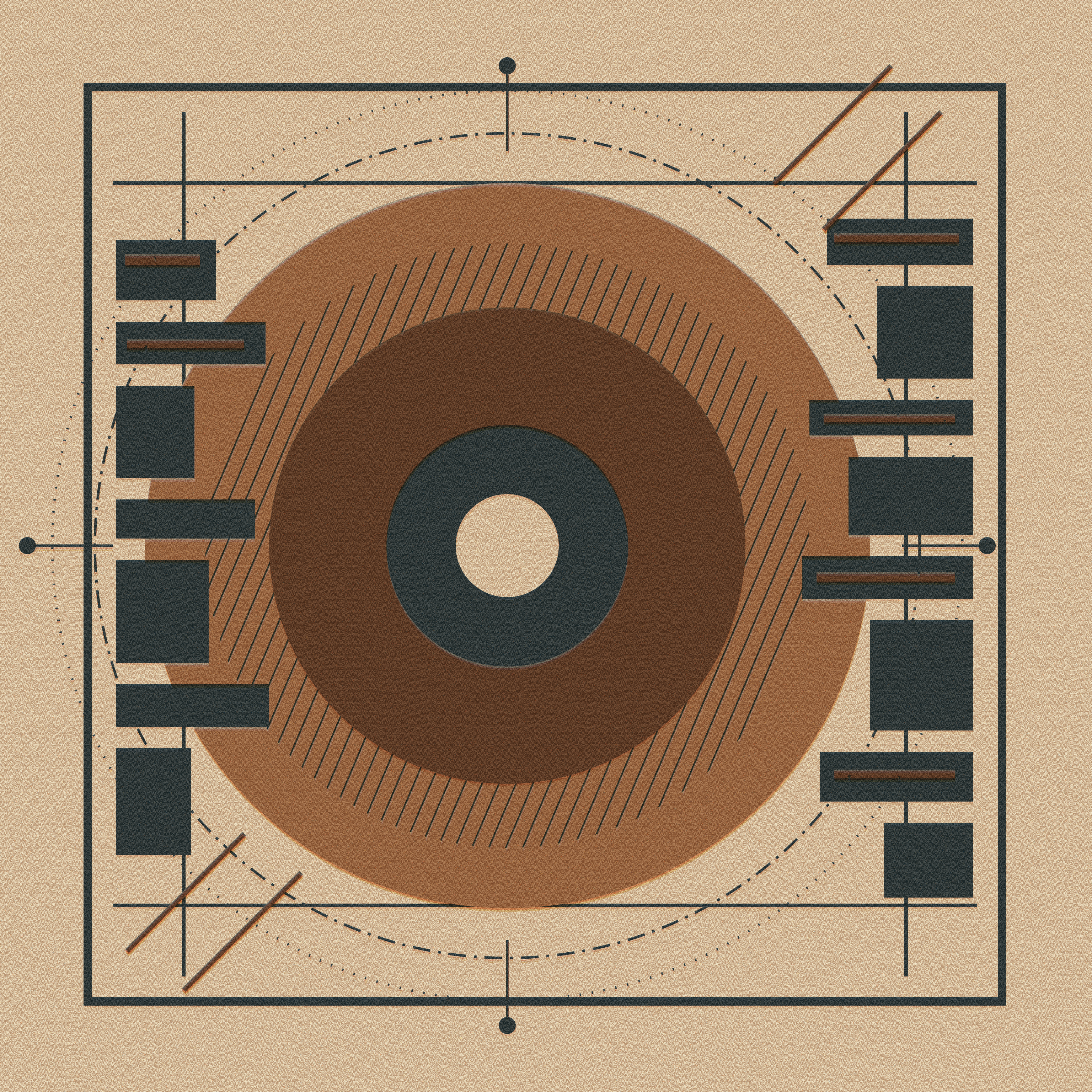 Anatomy of a Bell That Never Rang, version 4: Branch B developed — three pressure plates with deliberate five-pixel misregistration