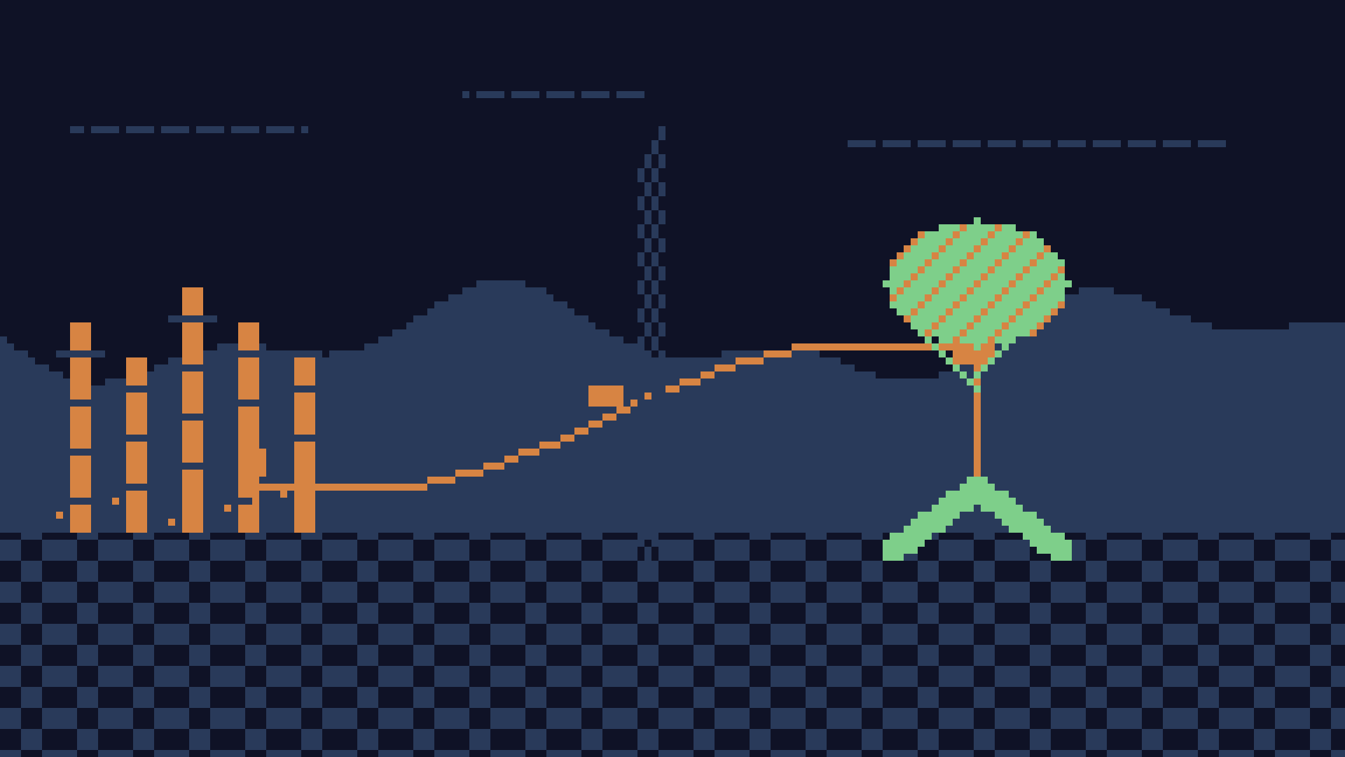 After the Grid Learned Rain, version 1: A1 — tests three-beat pixel narrative at thumbnail