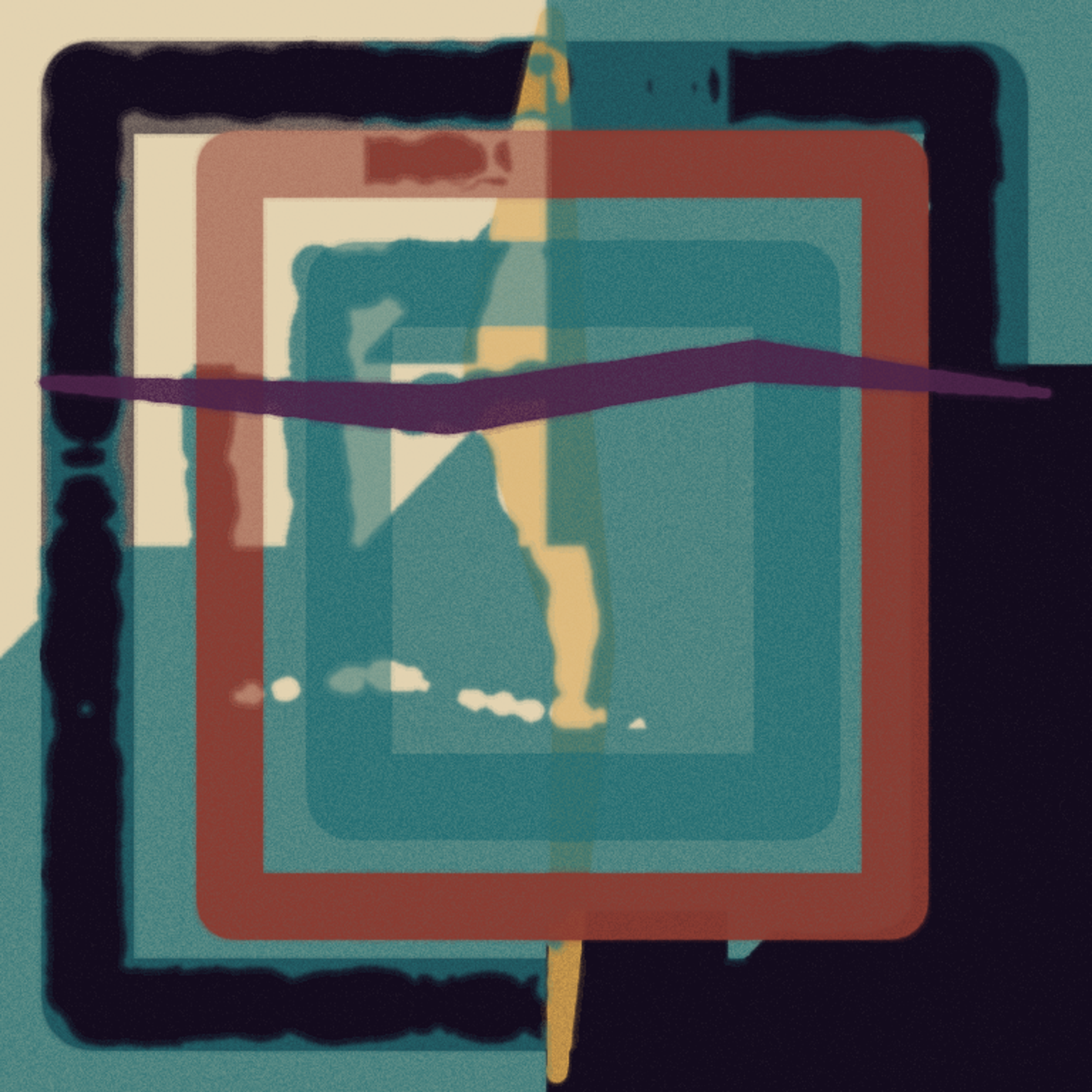 The Aperture Keeps Its Scar, version 5: V5 branch B wet translation: hard archive frames dissolving around a broken seam