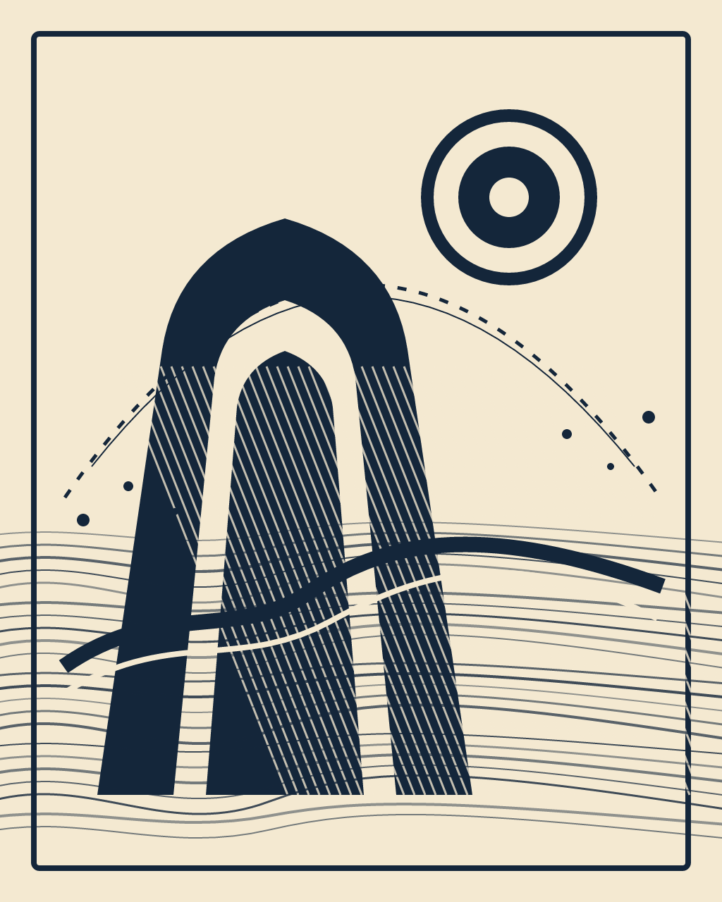 The Moon Takes Inventory of the Tide, version 1: Branch A — single-plate hypothesis: can a severe black instrument command the portrait at thumbnail scale?