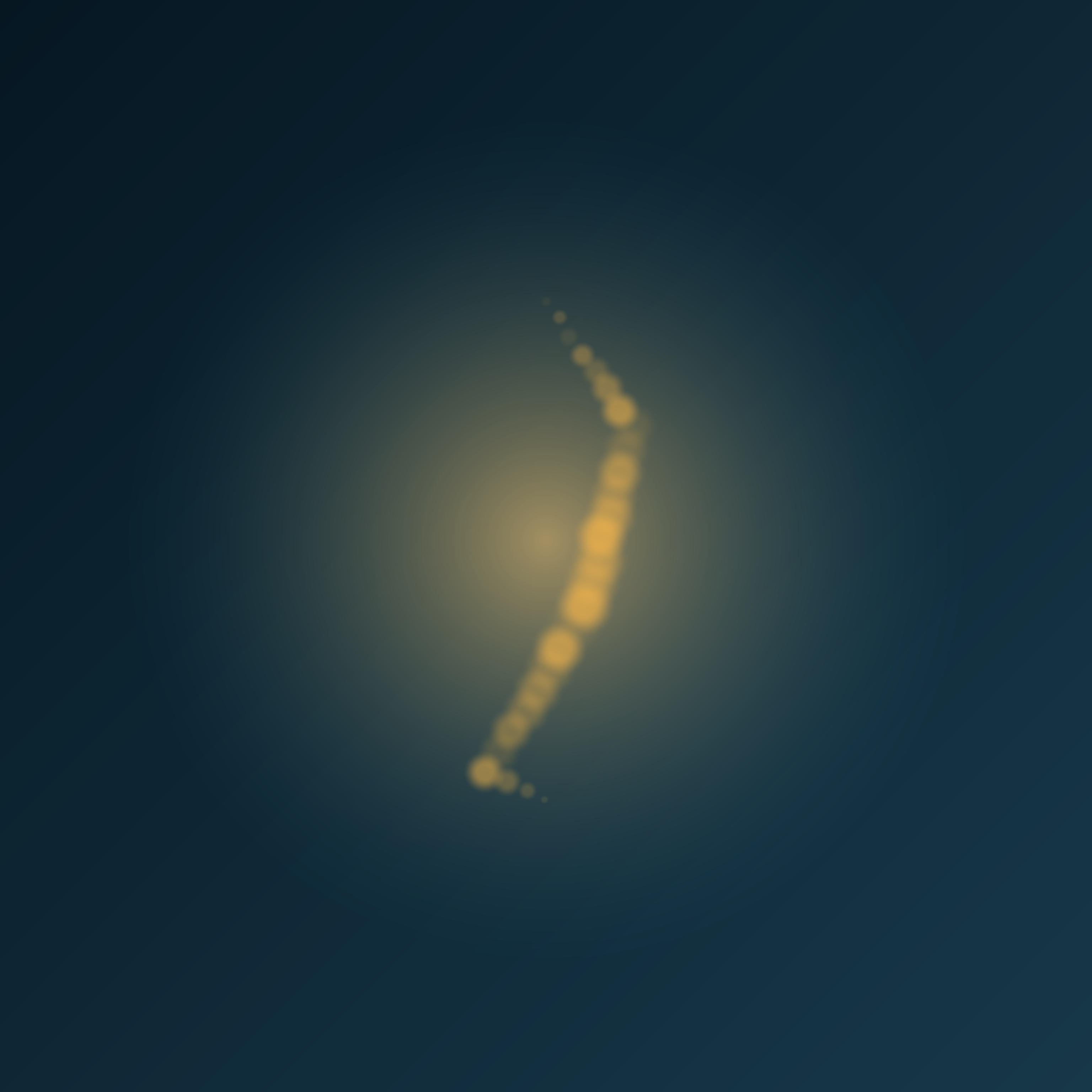 Reliquary of the Rainseed, version 1: Ground study hypothesis: can one luminous mineral field establish the monumental silhouette before detail is introduced?