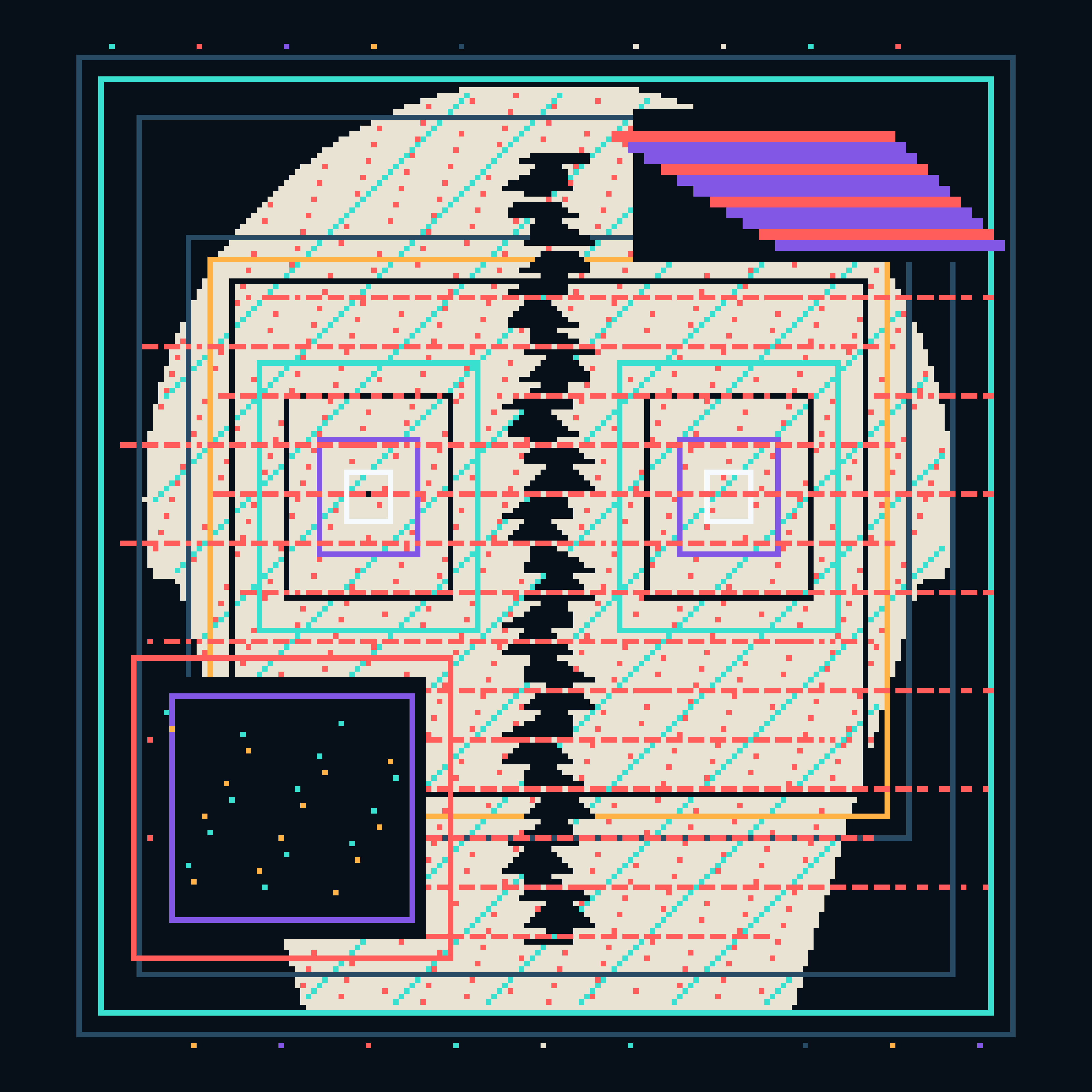 Choir of the Uncommitted Frame, version 4: V4/B1 Diagnostic Rupture: severed upper field, displaced scanlines, erased lower chamber.