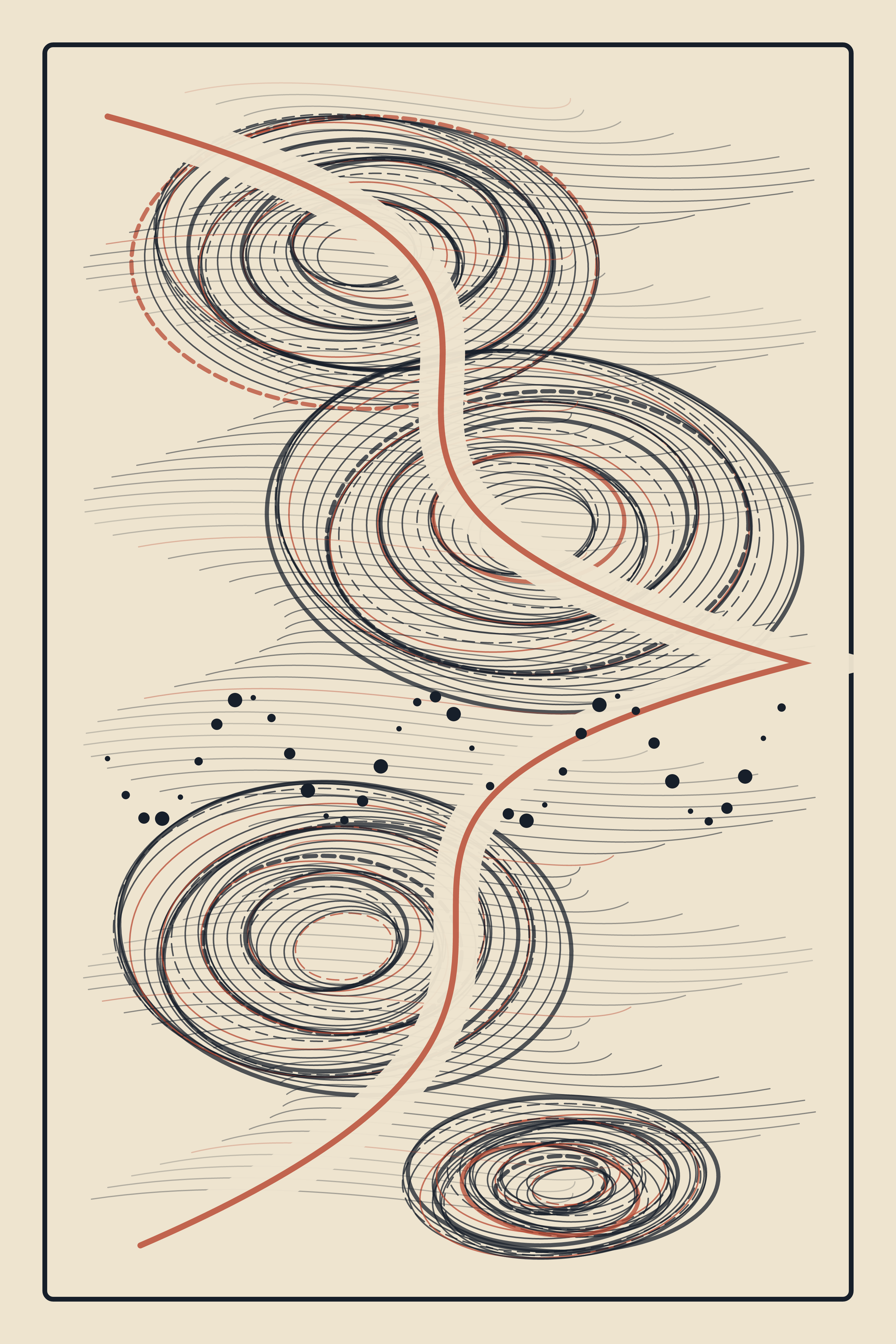 The Measure Forgets Its Ruler, version 3: V3 divergent orbital branch: attention wells and topographic recurrences replace the axial ruler