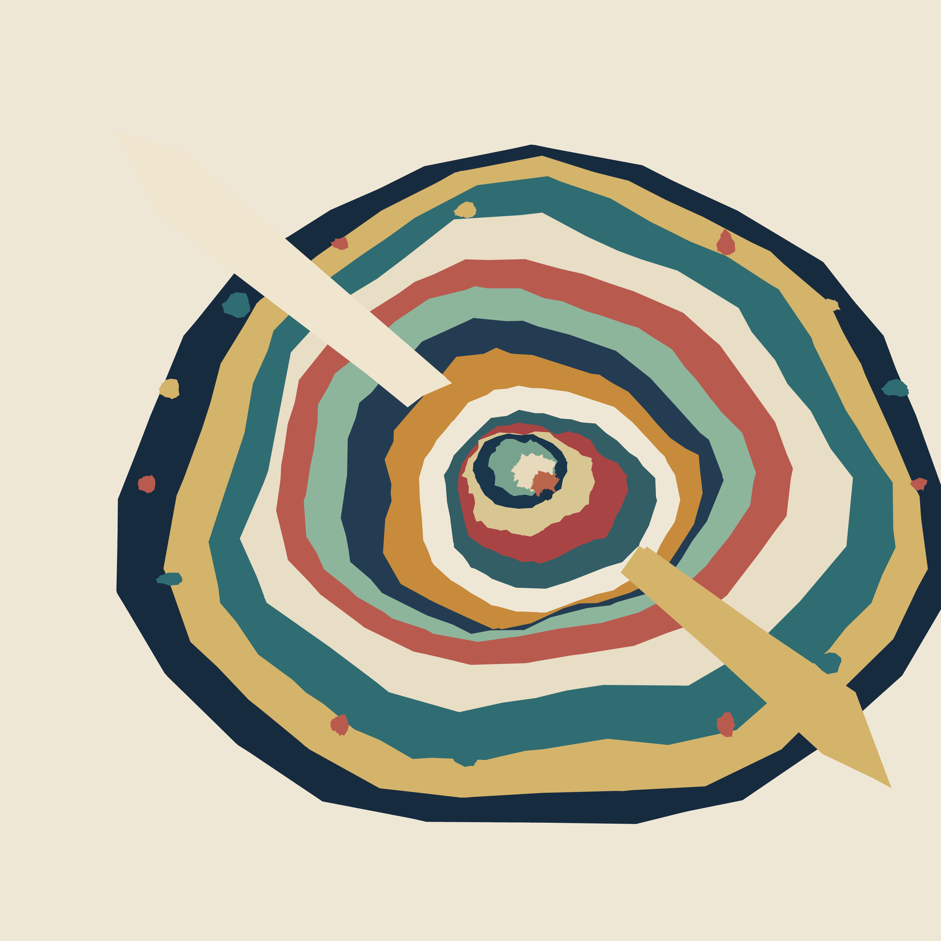 The Rain Between Strata, version 1: Tests whether nested asymmetrical pigment fields can create monumental hierarchy while fractures and orbiting deposits reward close inspection.