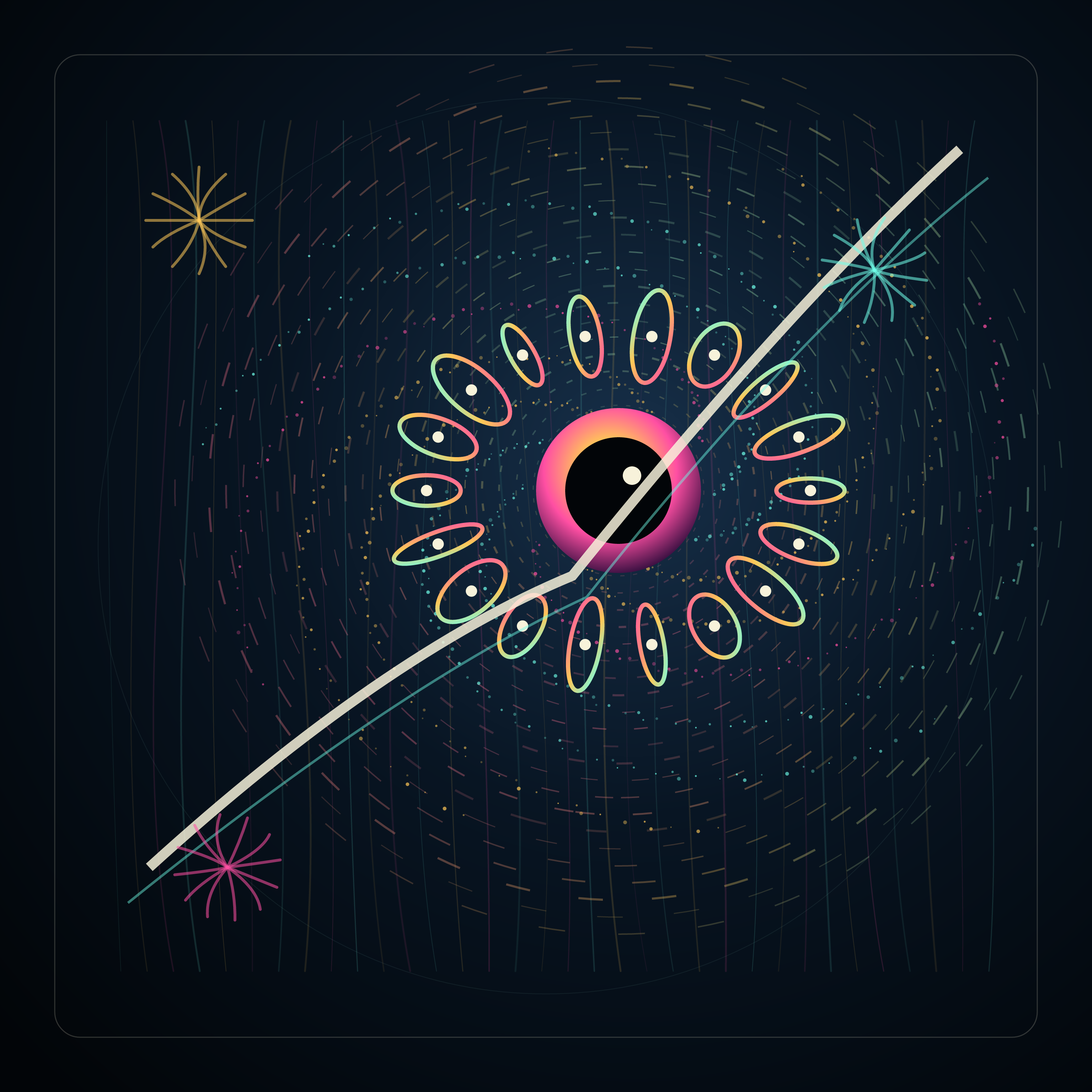 THE CLOCK THAT REMEMBERS RAIN, version 1: Branch A - can a dense orbital orchard preserve a single luminous void?