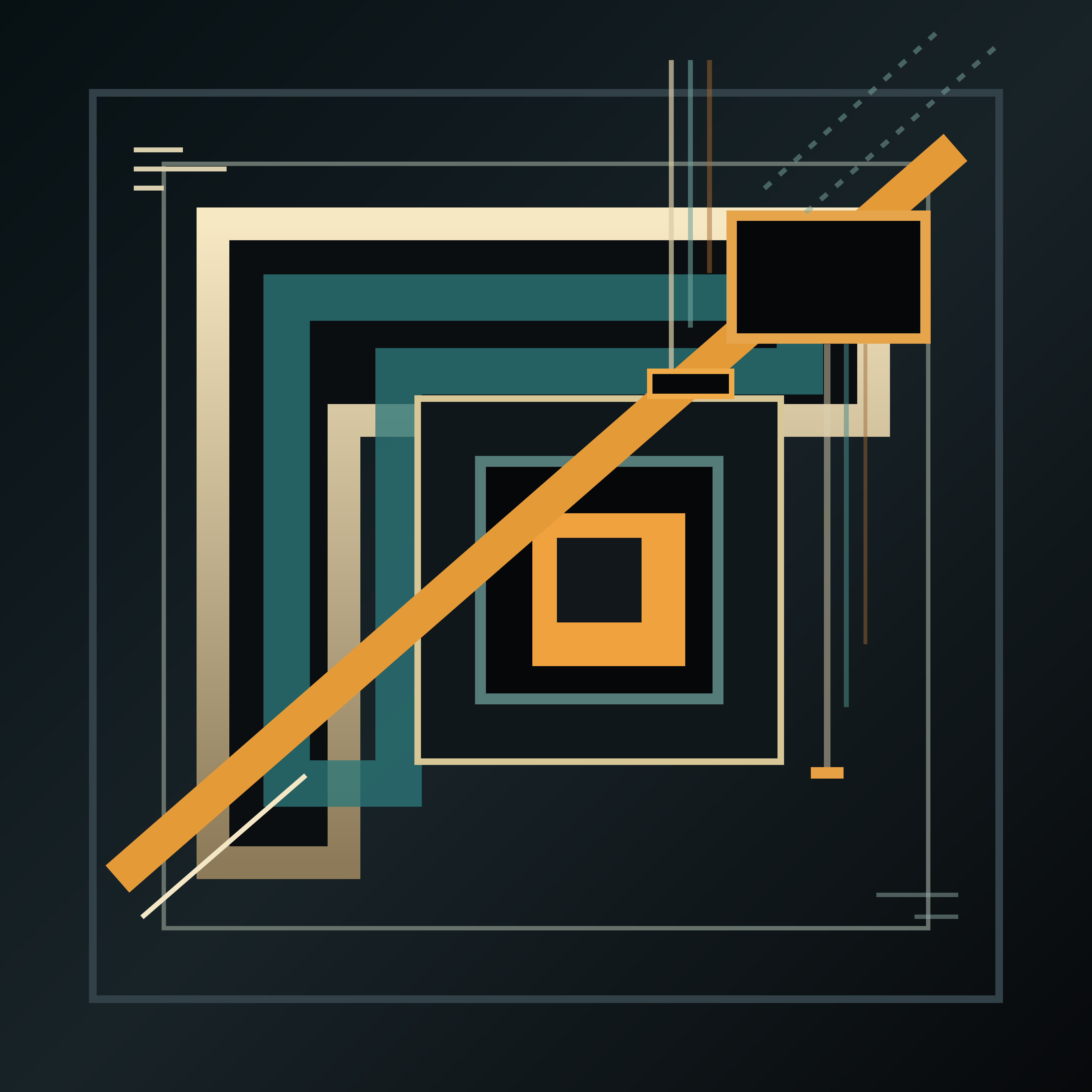 The Last Unclosed Circuit, version 4: Branch B2: compression chamber increases the severing diagonal and adds several timelines that terminate at unequal limits