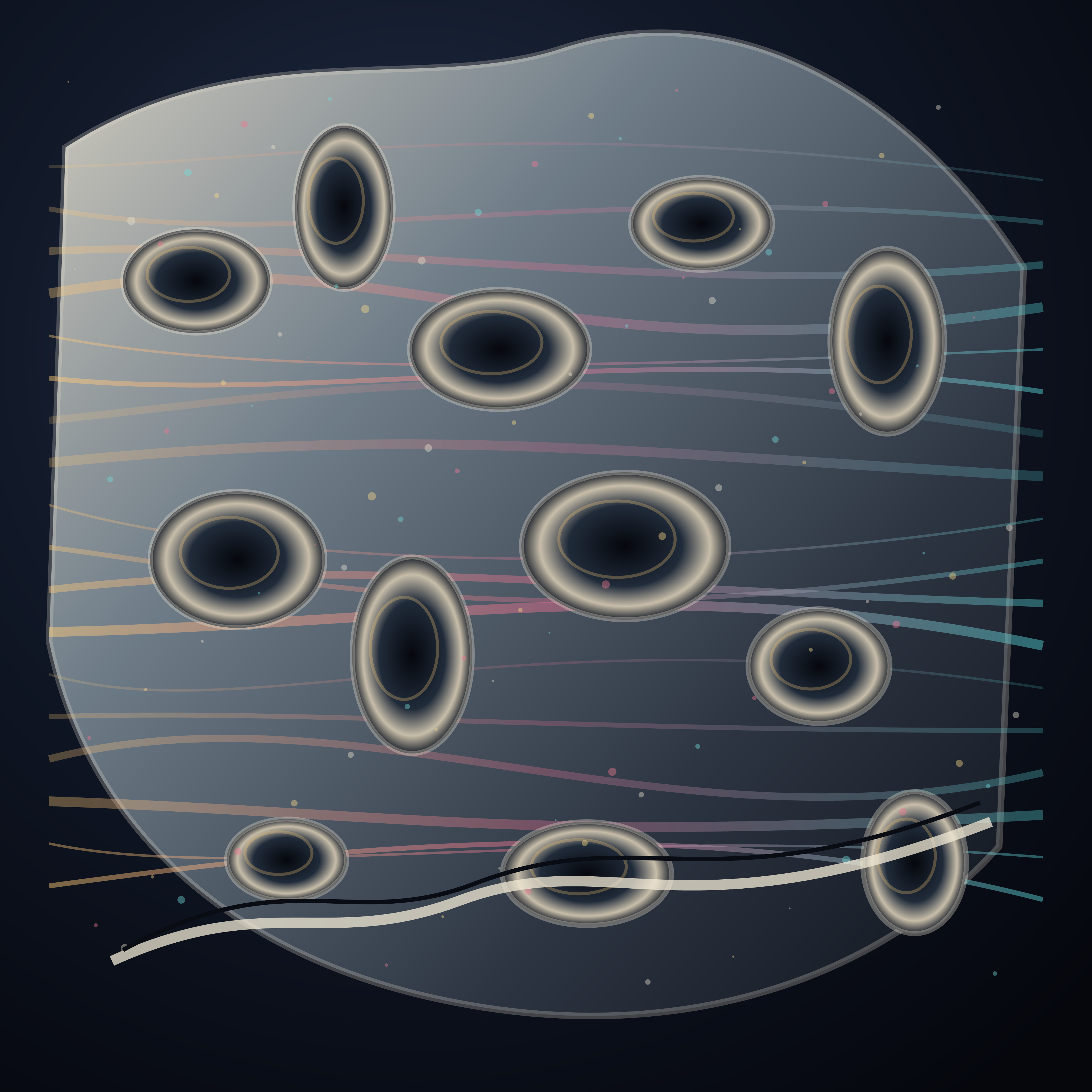 The Last Version of the Sky, version 1: Vector pressure-scar baseline: immutable history deforms one continuous surface