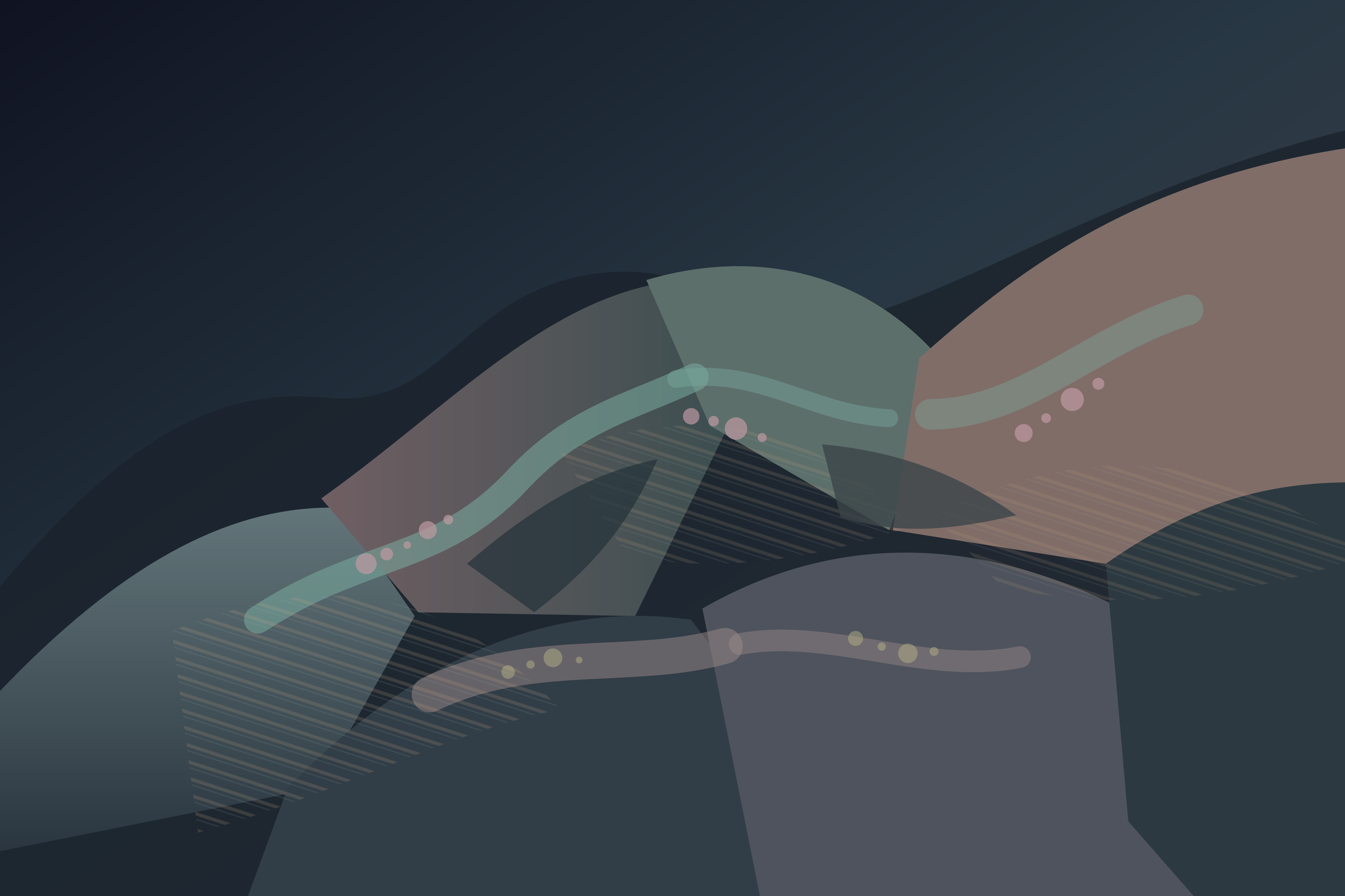 Unwalkable Weather, version 1: Maquette A: ecological repair by competing deposits