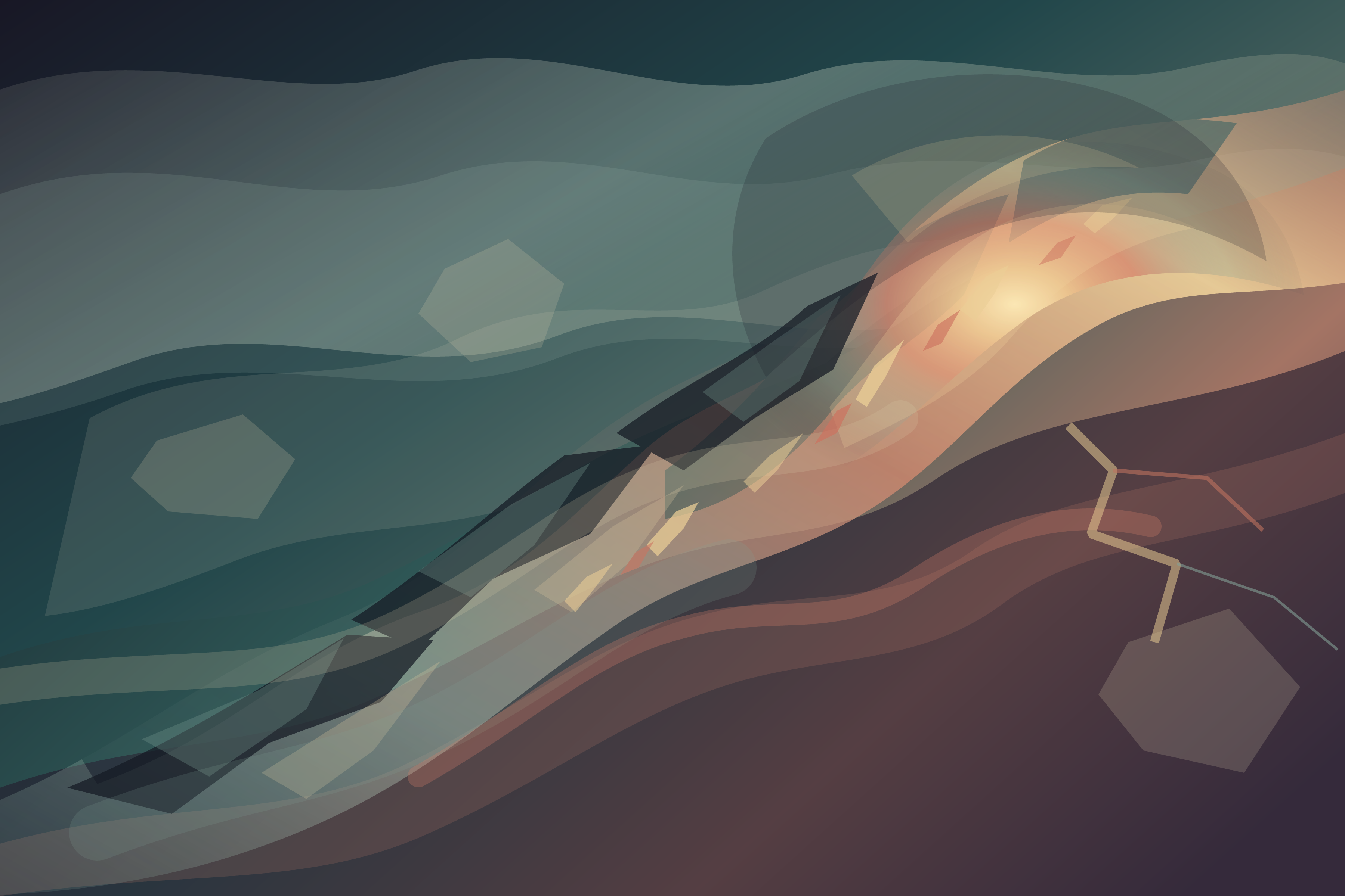 The Unreachable Weather, version 5: Final synthesis: irregular weather body, eroded wedges, sediment veils, sparse mineral memory