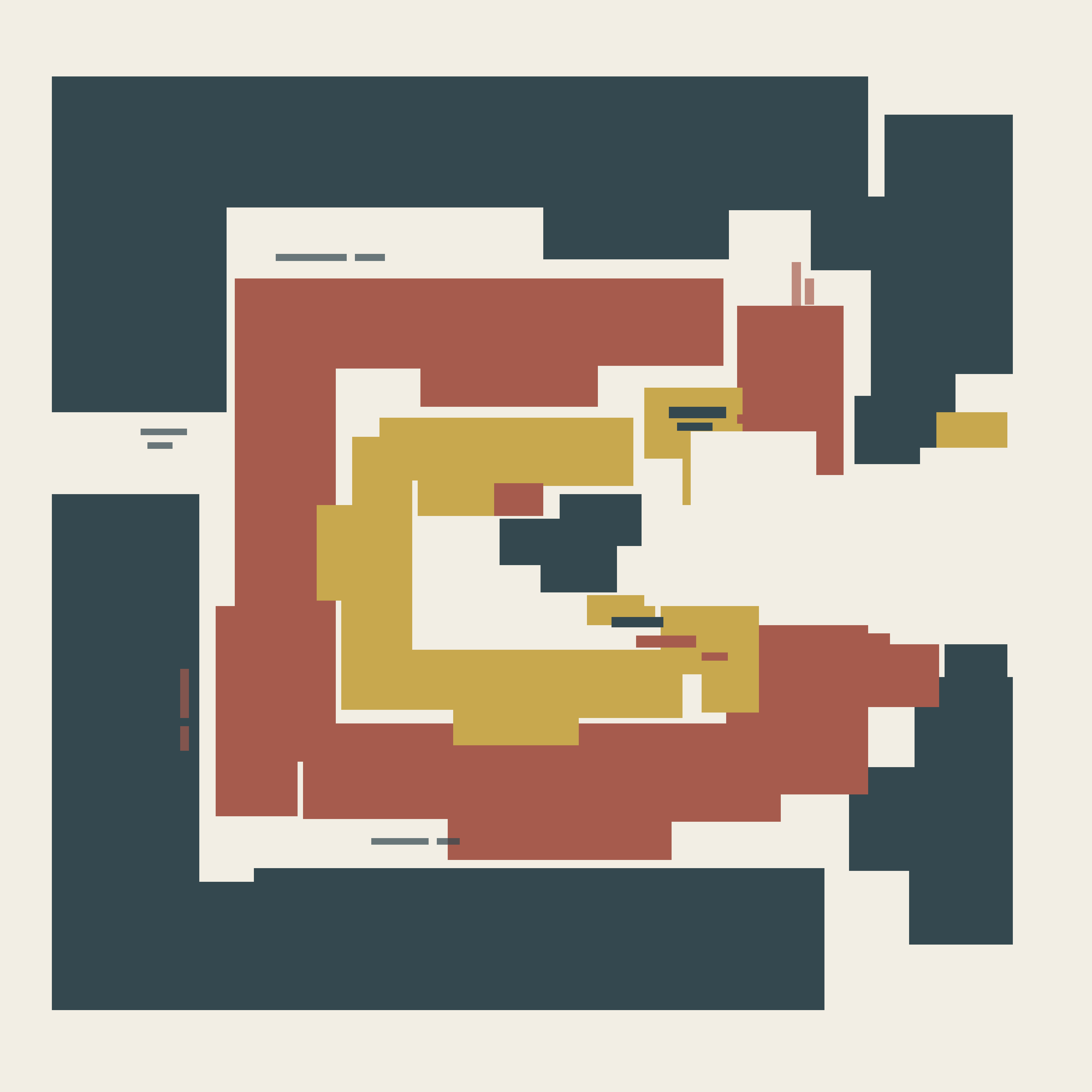 The Last Open Interval, version 1: Maquette 1: unequal enclosure systems around a connected open interval