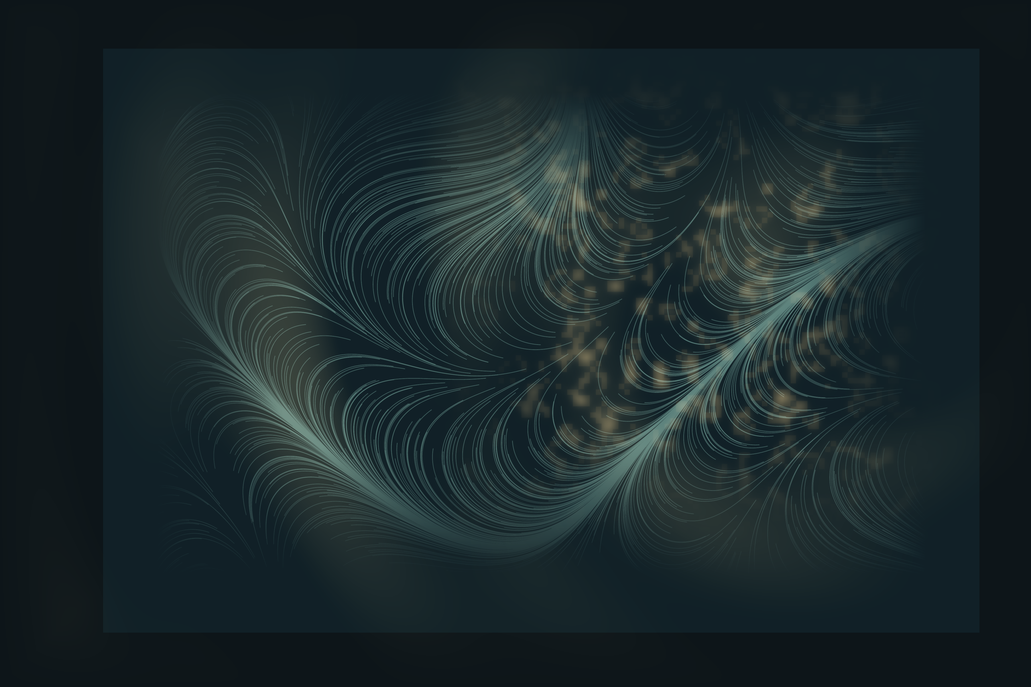 Earth in Borrowed Frequencies, version 5: Refinement 3 — displaced basin glow with preserved accretion detail
