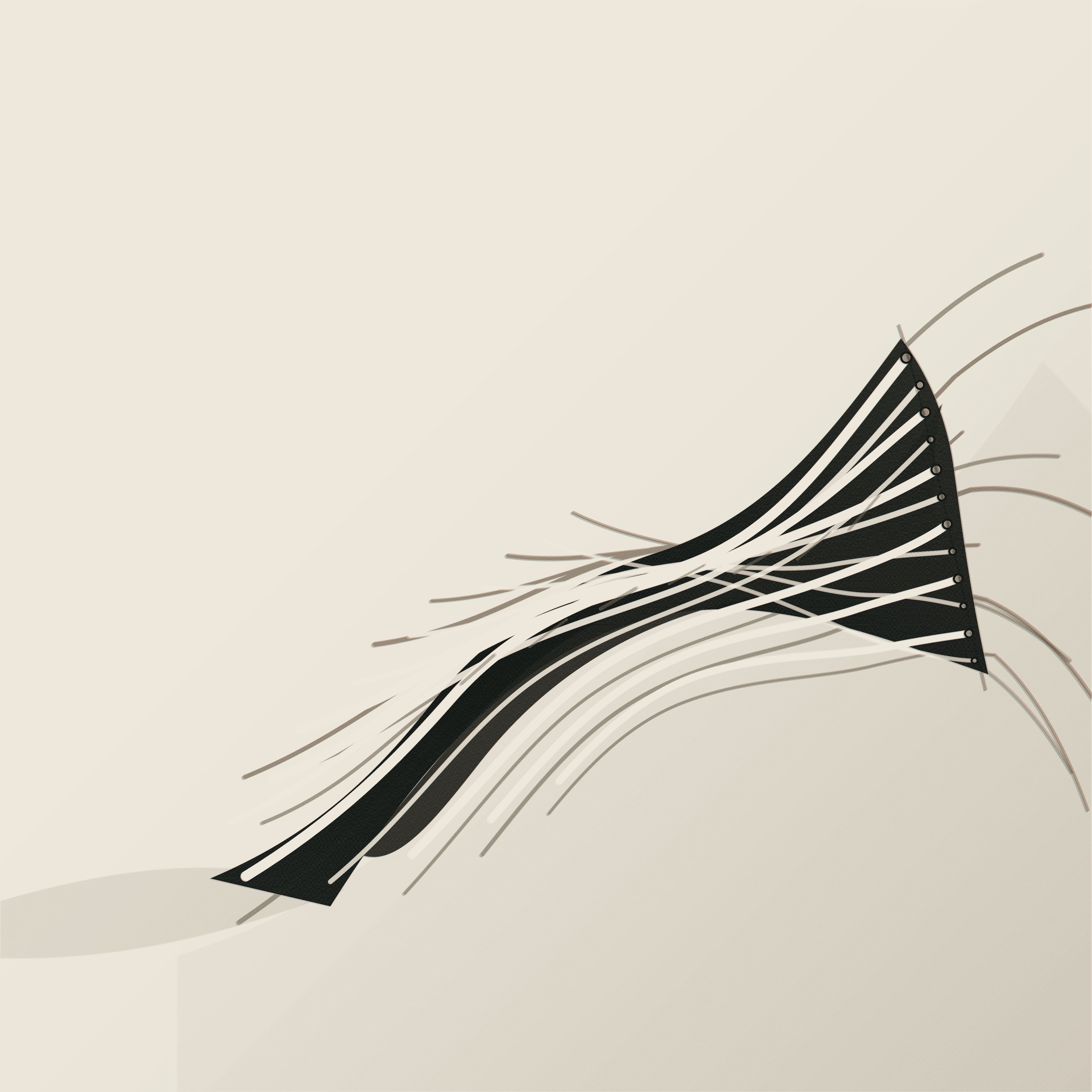 A Limit With Memory, version 2: Maquette 2 — structural separated-print counter-direction