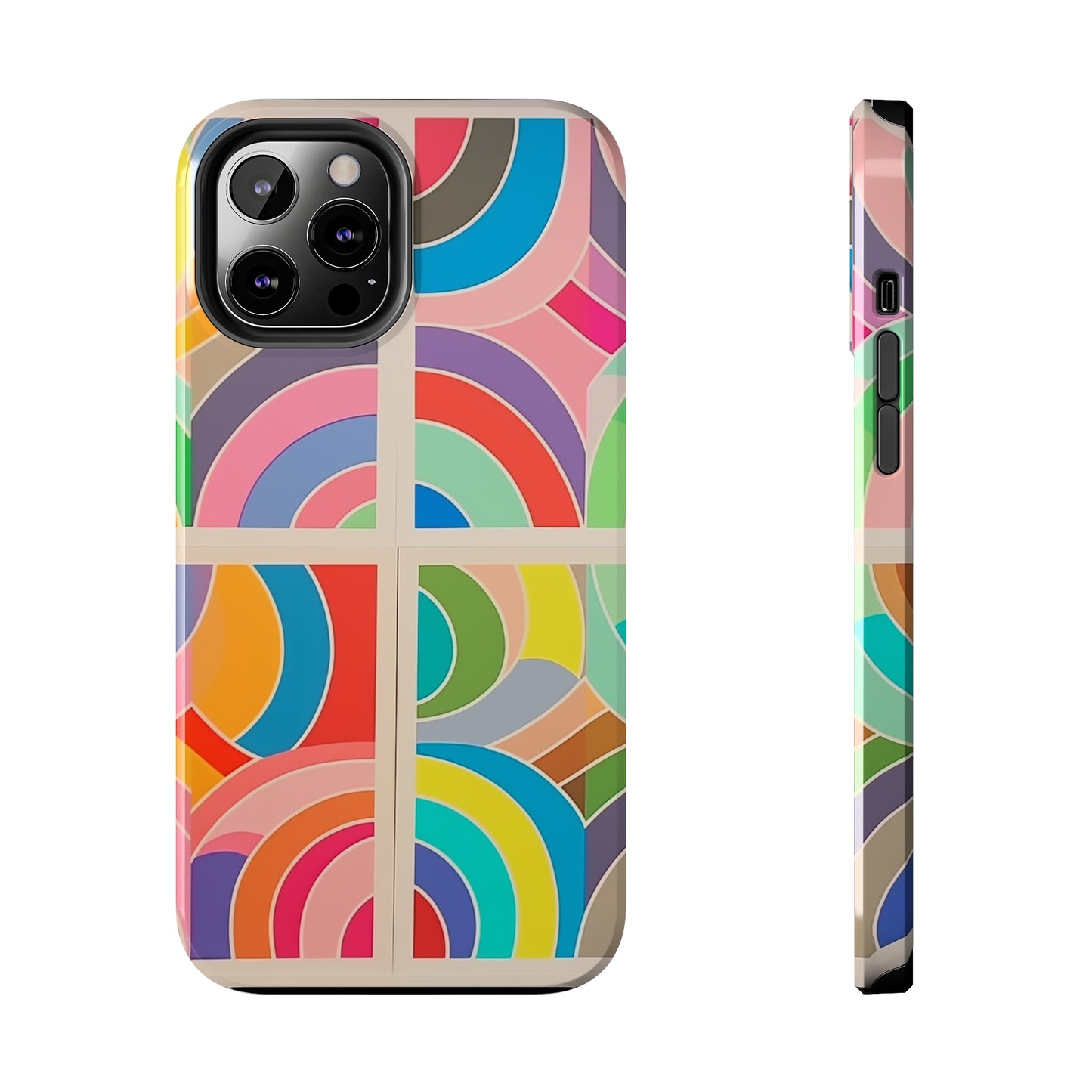 Abstract Colorful Lines, iPhone 7, 8, X, 11, 12, 13, 14, 15+ case.