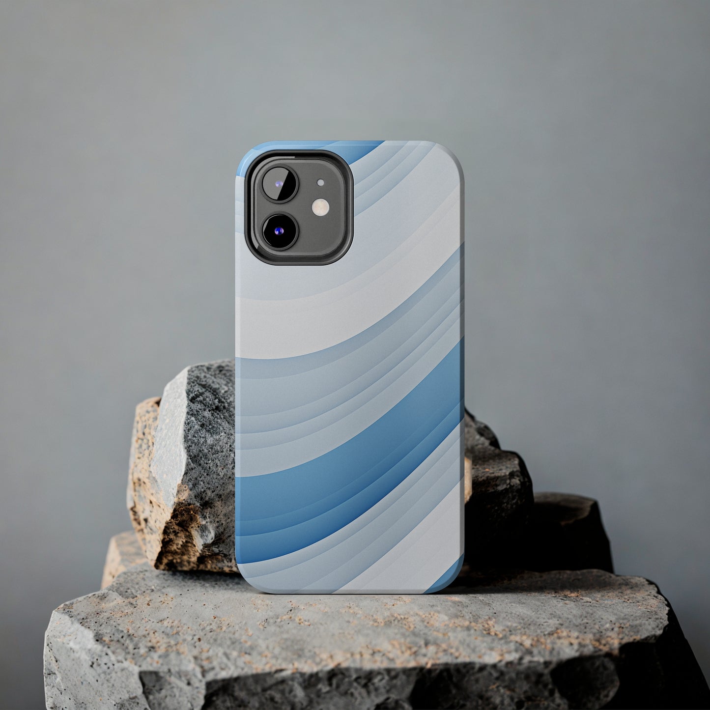 Blue Stripes #02, iPhone 7, 8, X, 11, 12, 13, 14, 15+ case.