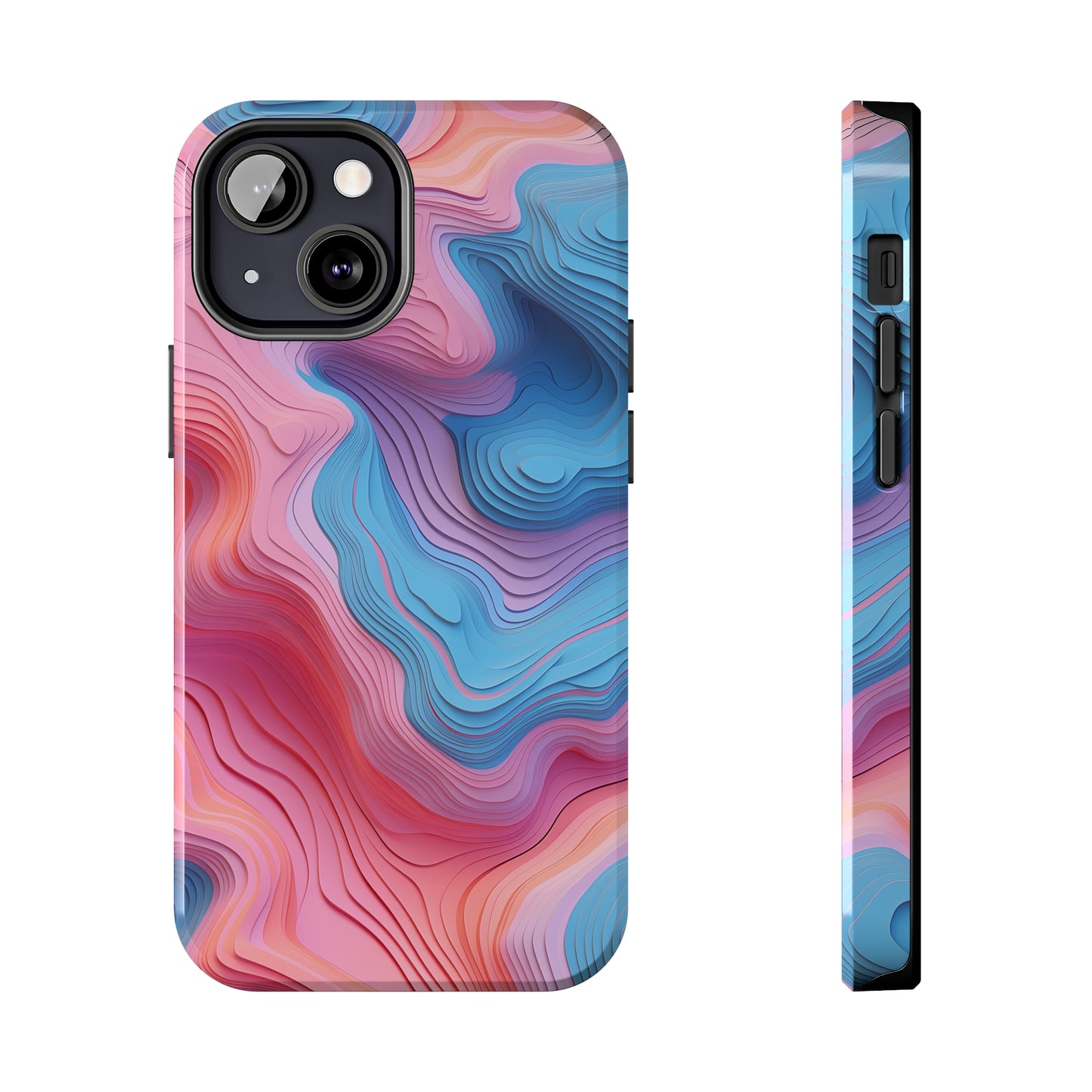 Topographical #02, iPhone 7, 8, X, 11, 12, 13, 14, 15+ case.