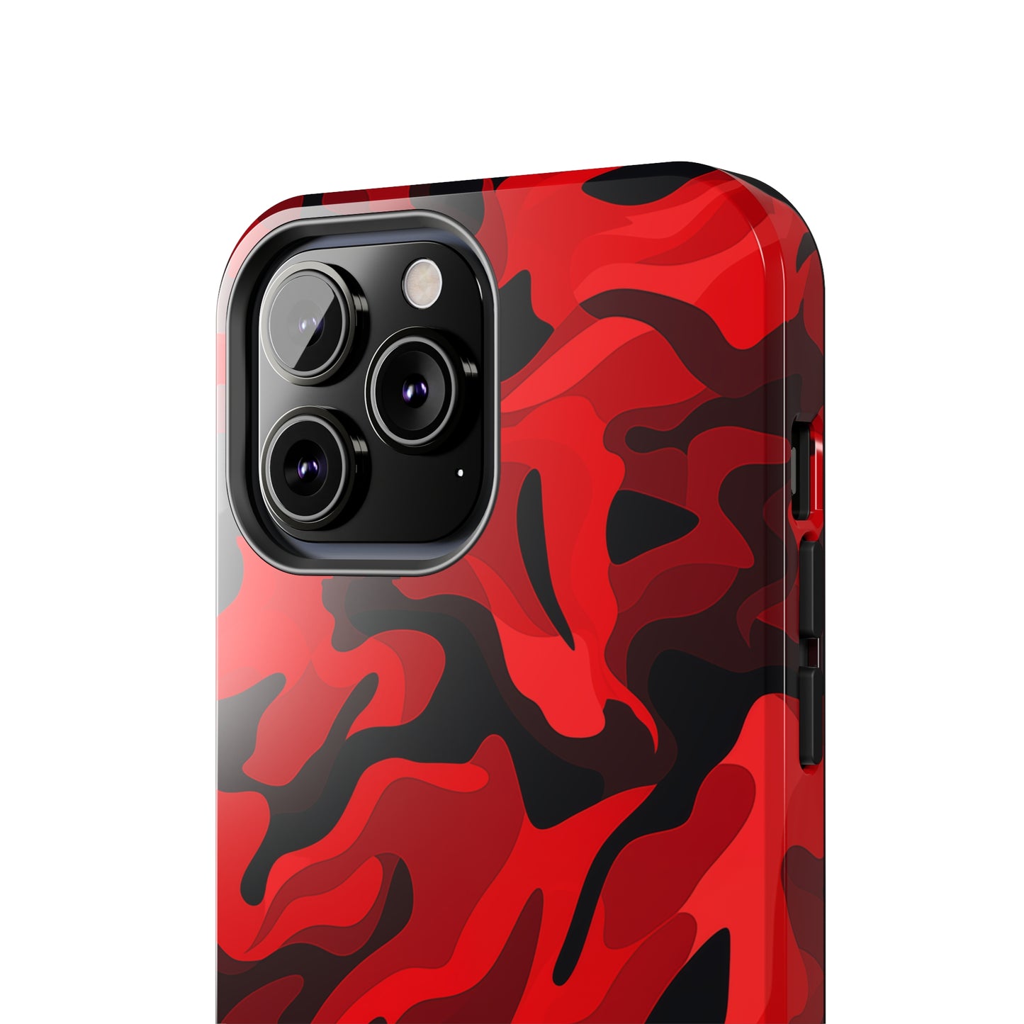 Red Camouflage, iPhone 7, 8, X, 11, 12, 13, 14, 15+ case.