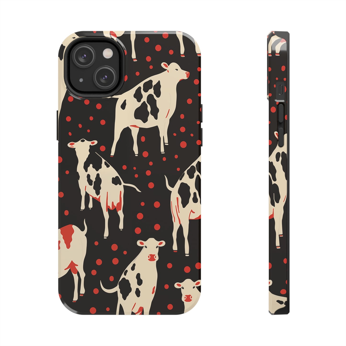 Cow pattern, iPhone 7, 8, X, 11, 12, 13, 14, 15+ case.