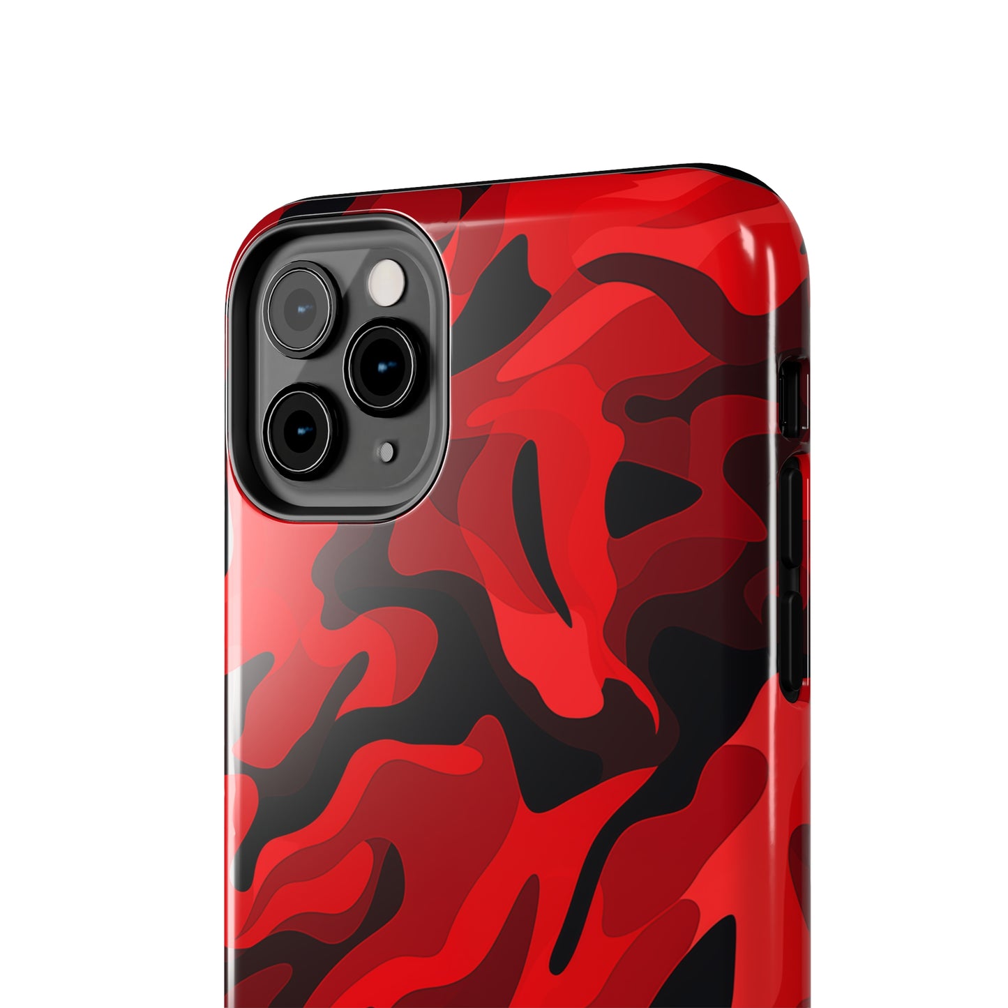 Red Camouflage, iPhone 7, 8, X, 11, 12, 13, 14, 15+ case.