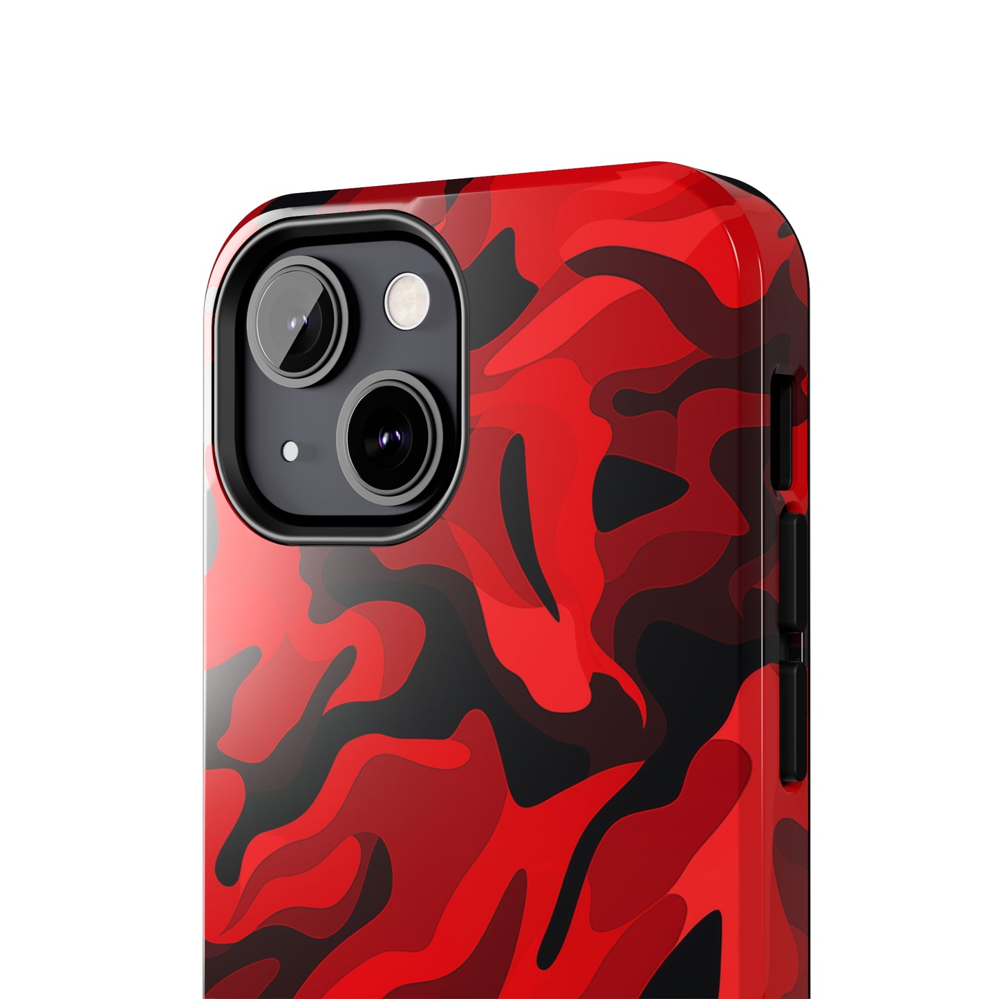 Red Camouflage, iPhone 7, 8, X, 11, 12, 13, 14, 15+ case.