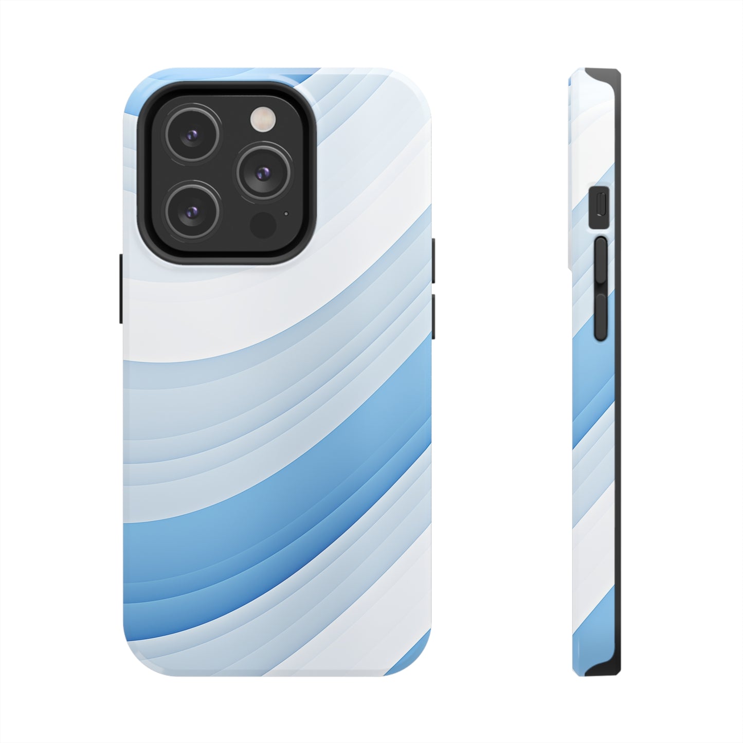 Blue Stripes #02, iPhone 7, 8, X, 11, 12, 13, 14, 15+ case.