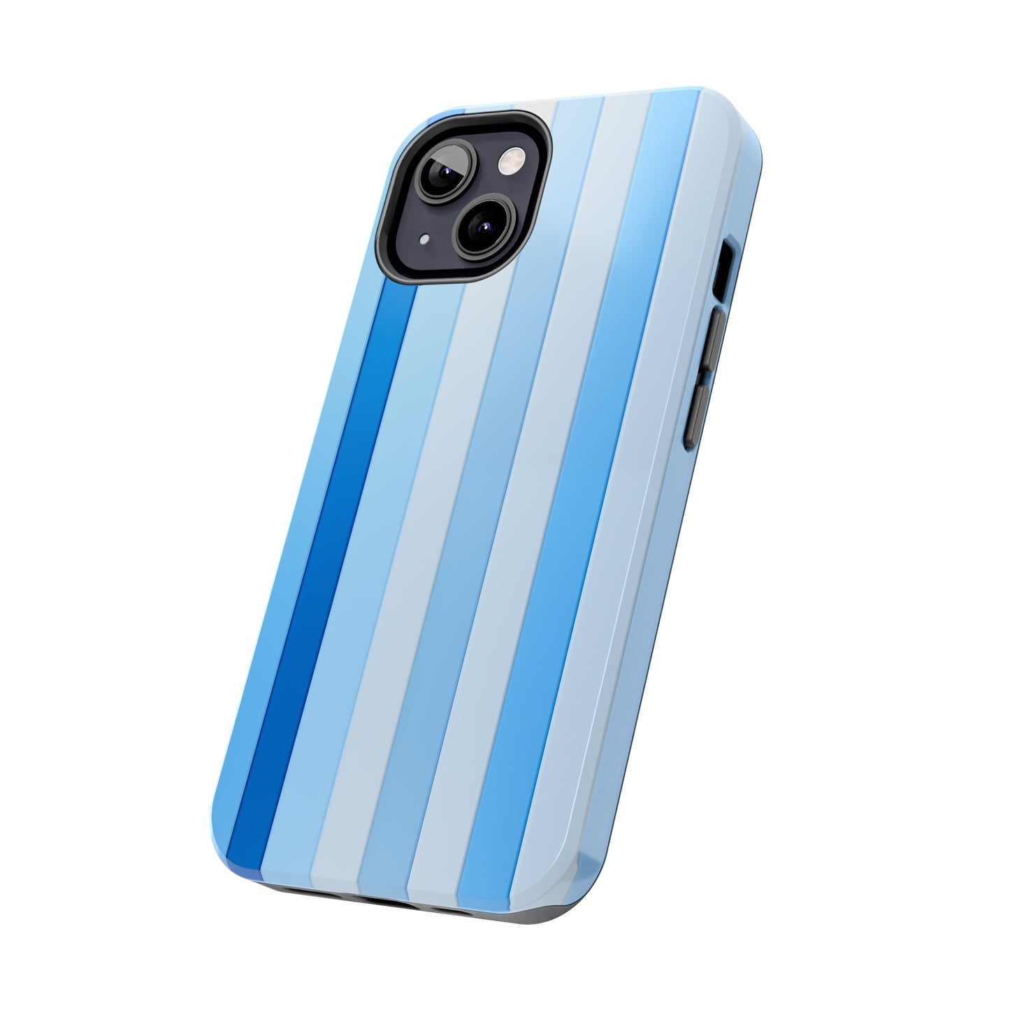 Blue stripes #01, iPhone 7, 8, X, 11, 12, 13, 14, 15+ case.