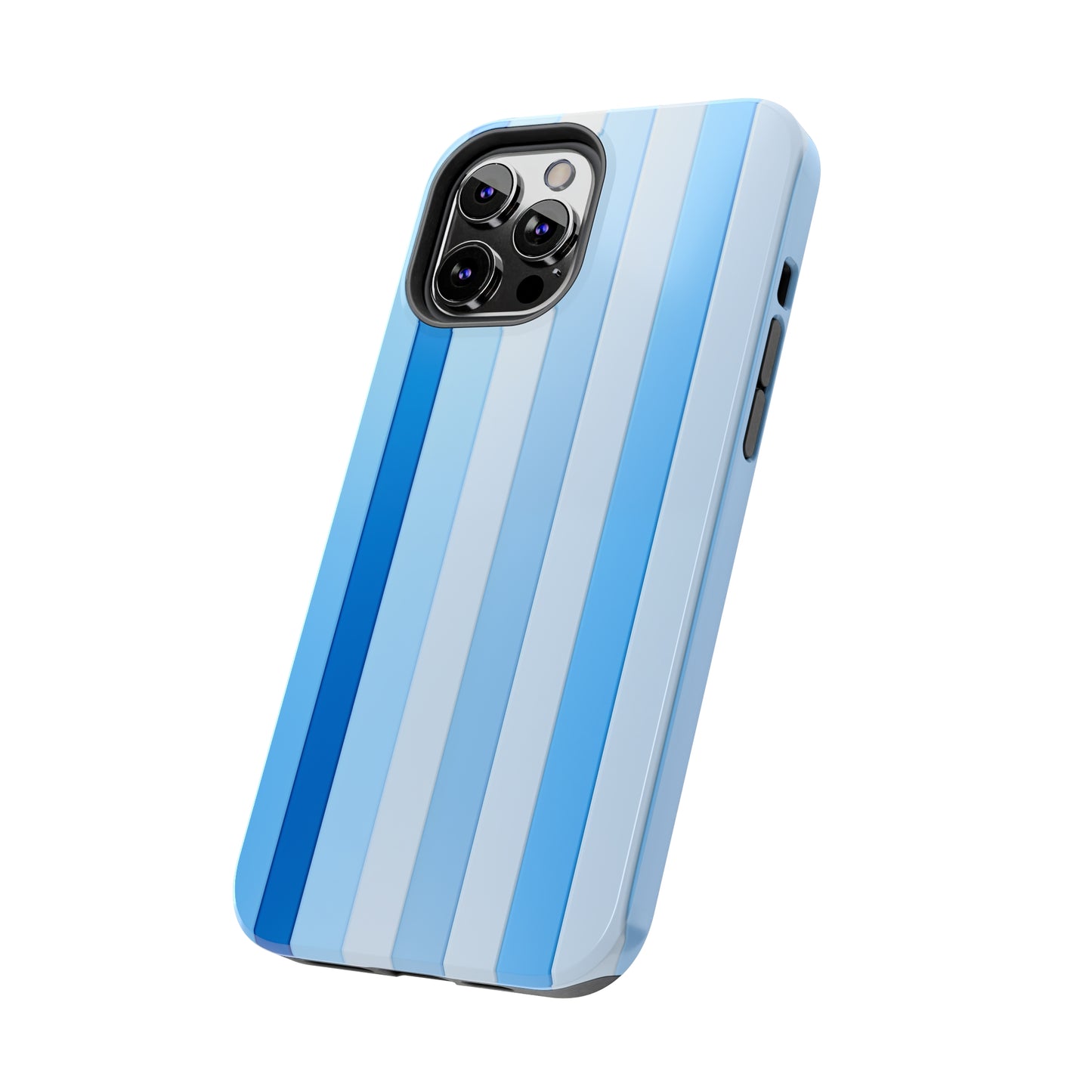 Blue stripes #01, iPhone 7, 8, X, 11, 12, 13, 14, 15+ case.