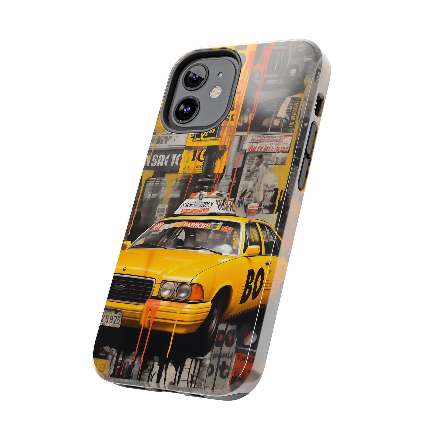 New York City, taxi cab, iPhone 7, 8, X, 11, 12, 13, 14, 15+ case.