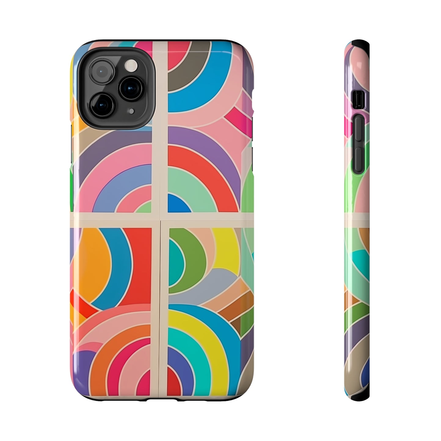 Abstract Colorful Lines, iPhone 7, 8, X, 11, 12, 13, 14, 15+ case.