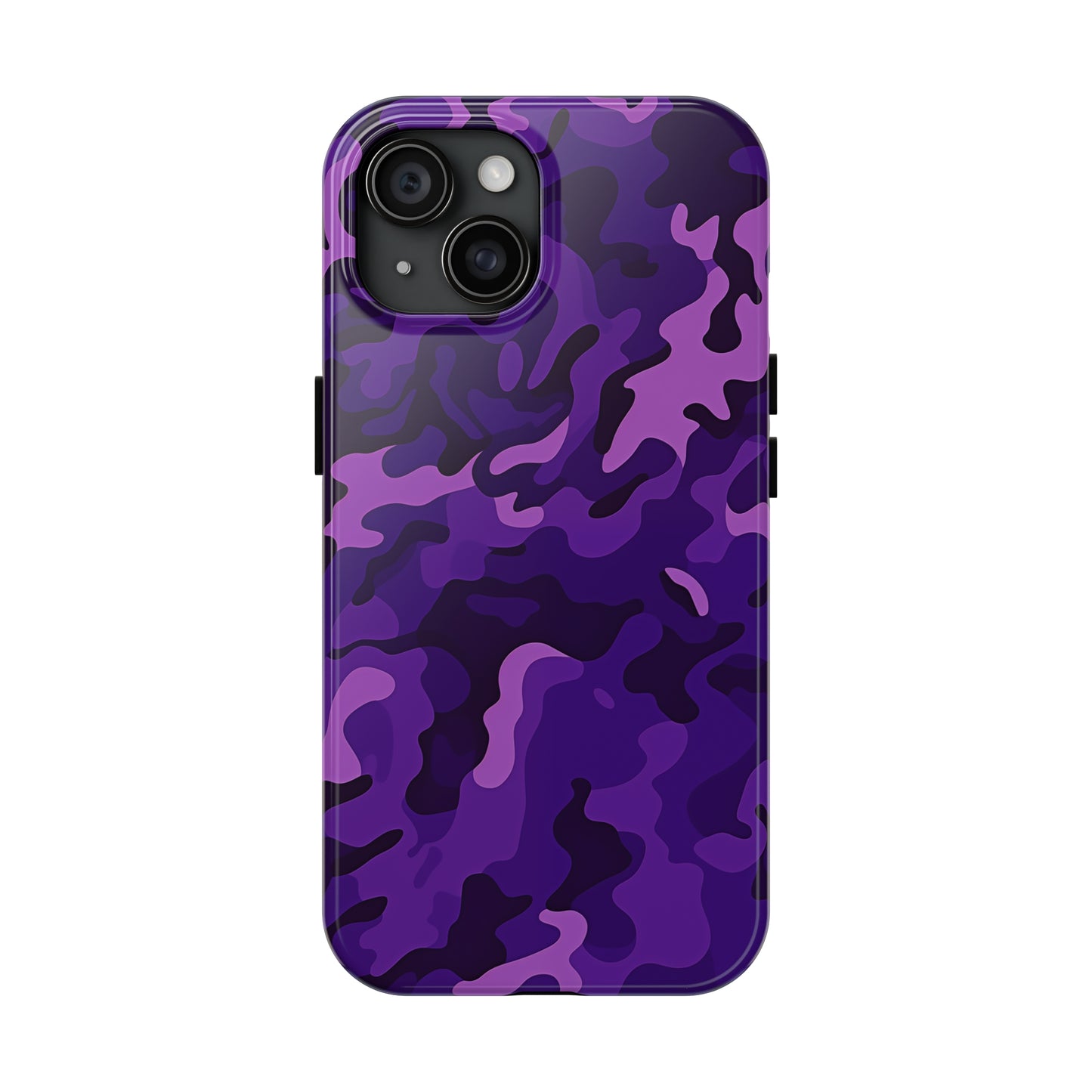 Purple Camouflage, iPhone 7, 8, X, 11, 12, 13, 14, 15+ case.