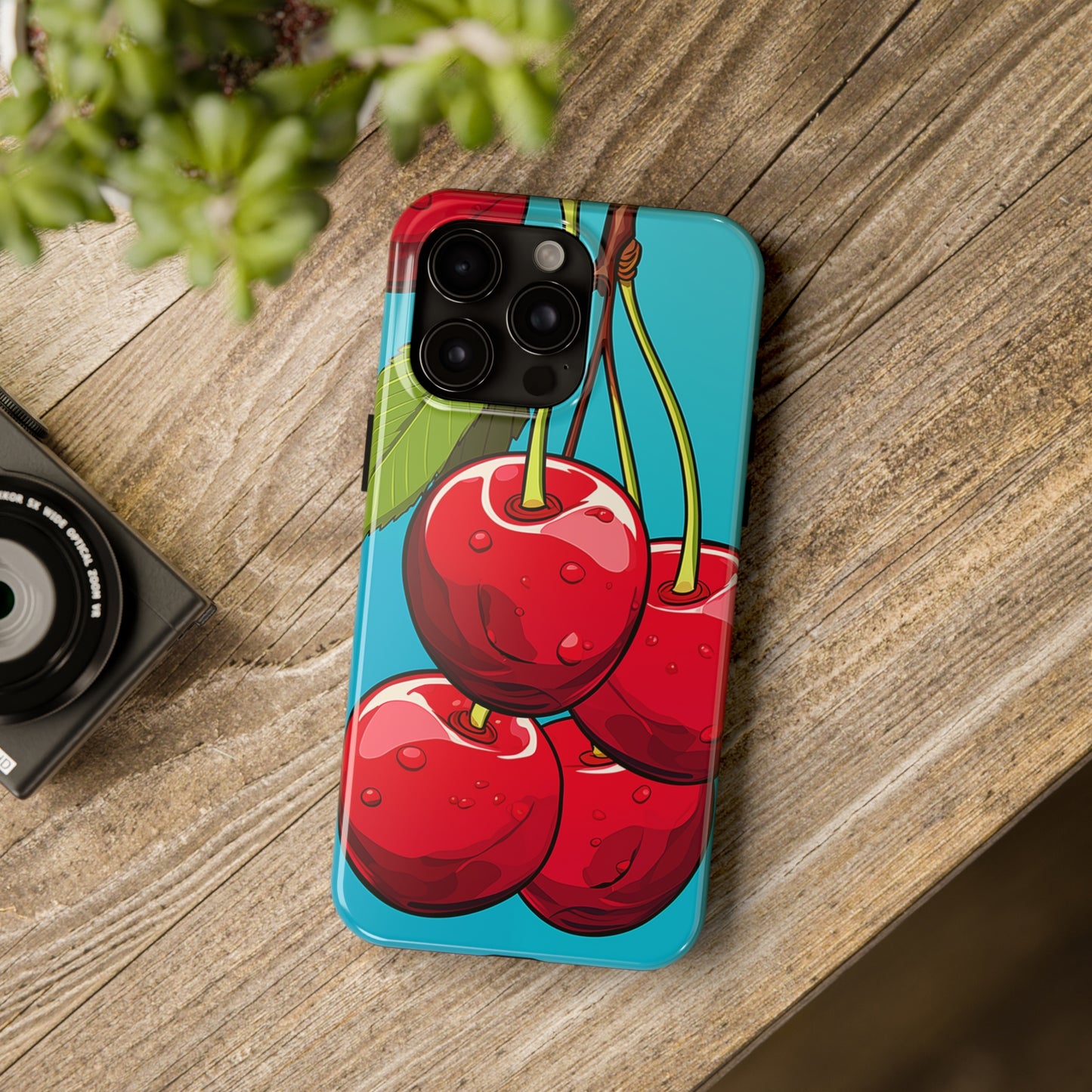 Cherries #09, iPhone 7, 8, X, 11, 12, 13, 14, 15+ case.