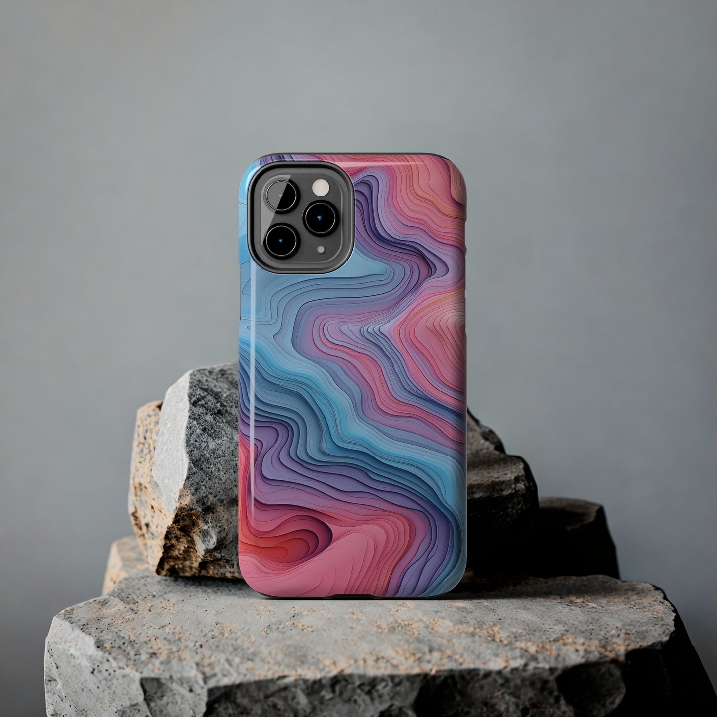 Topographical, iPhone 7, 8, X, 11, 12, 13, 14, 15+ case.