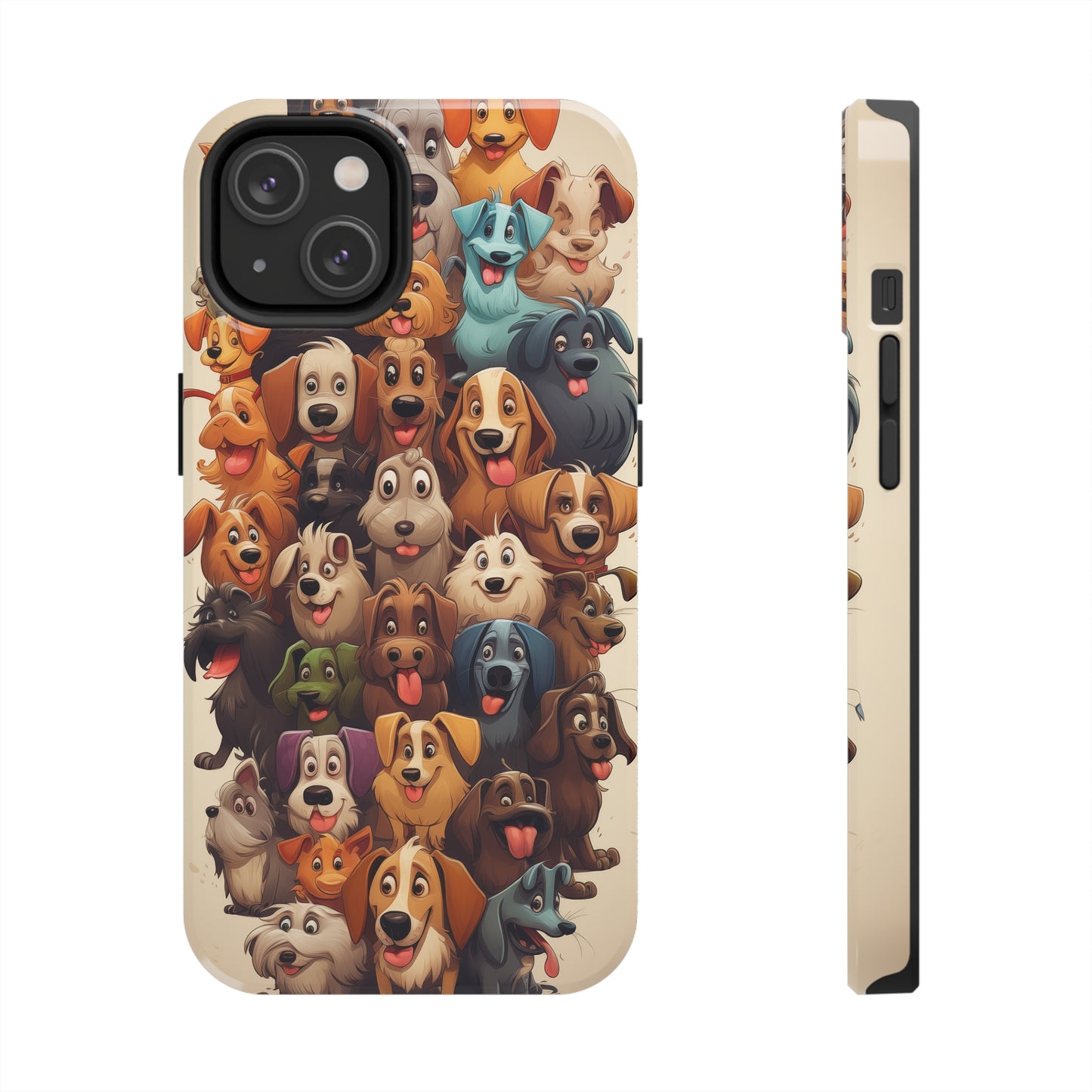 100 Dogs, iPhone 7, 8, X, 11, 12, 13, 14, 15+ case.