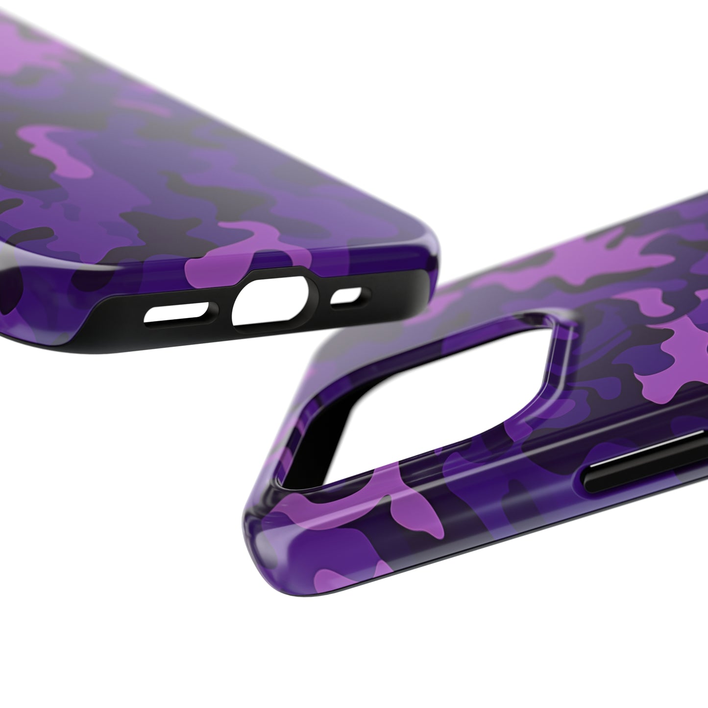 Purple Camouflage, iPhone 7, 8, X, 11, 12, 13, 14, 15+ case.