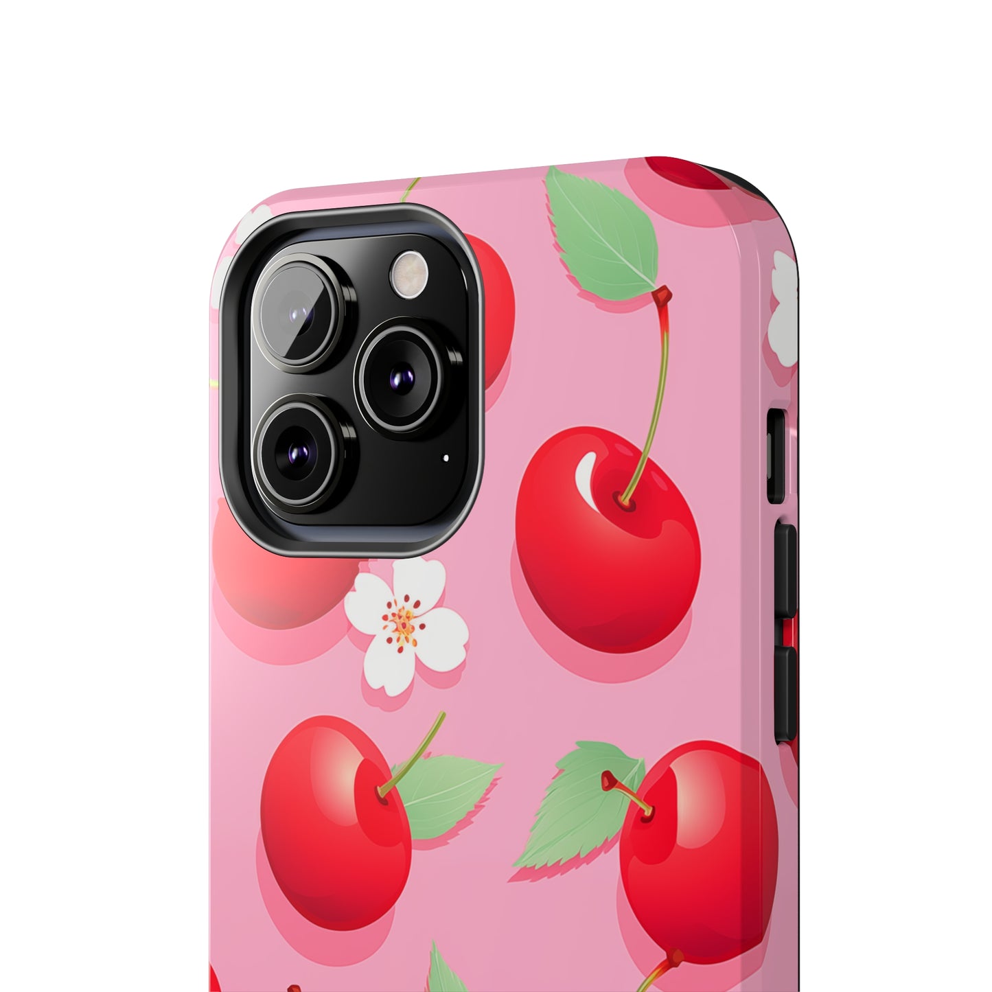 Cherries and Cherry Blossoms #03, iPhone 7, 8, X, 11, 12, 13, 14, 15+ case.