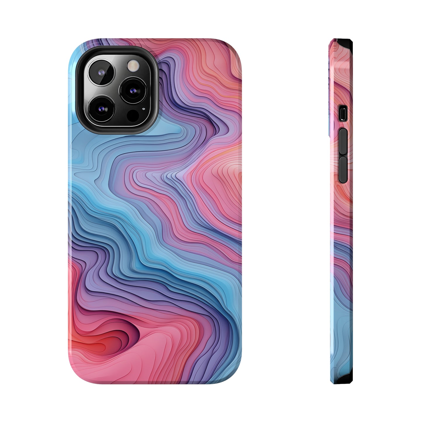 Topographical, iPhone 7, 8, X, 11, 12, 13, 14, 15+ case.