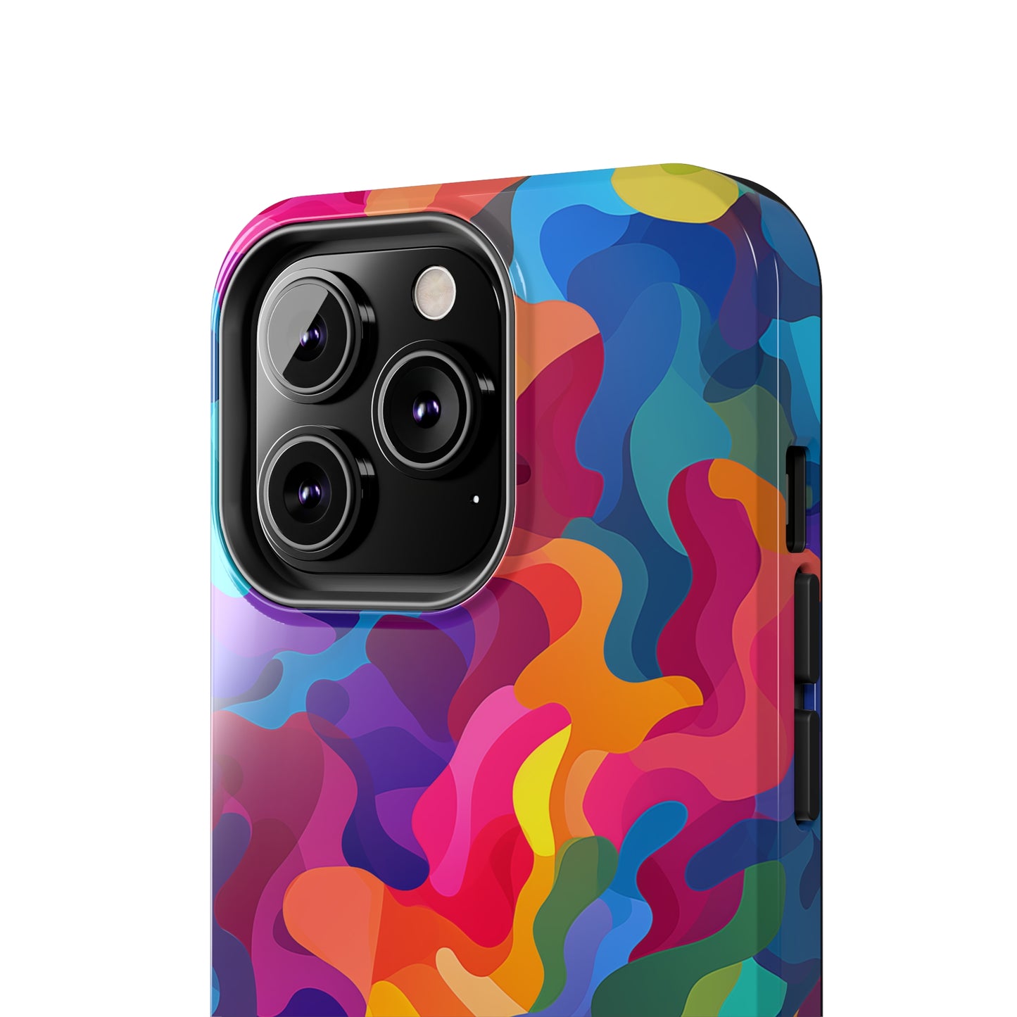 Rainbow Camouflage, iPhone 7, 8, X, 11, 12, 13, 14, 15+ case.