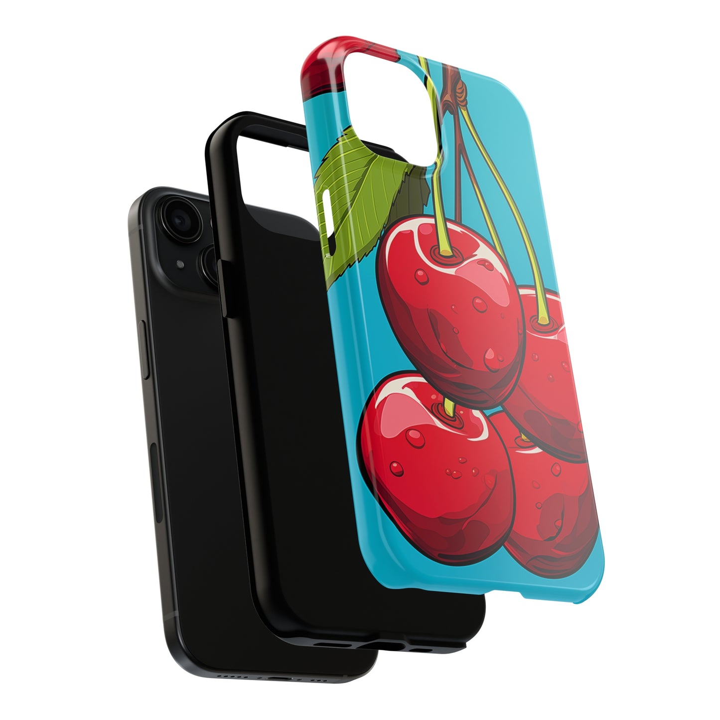 Cherries #09, iPhone 7, 8, X, 11, 12, 13, 14, 15+ case.