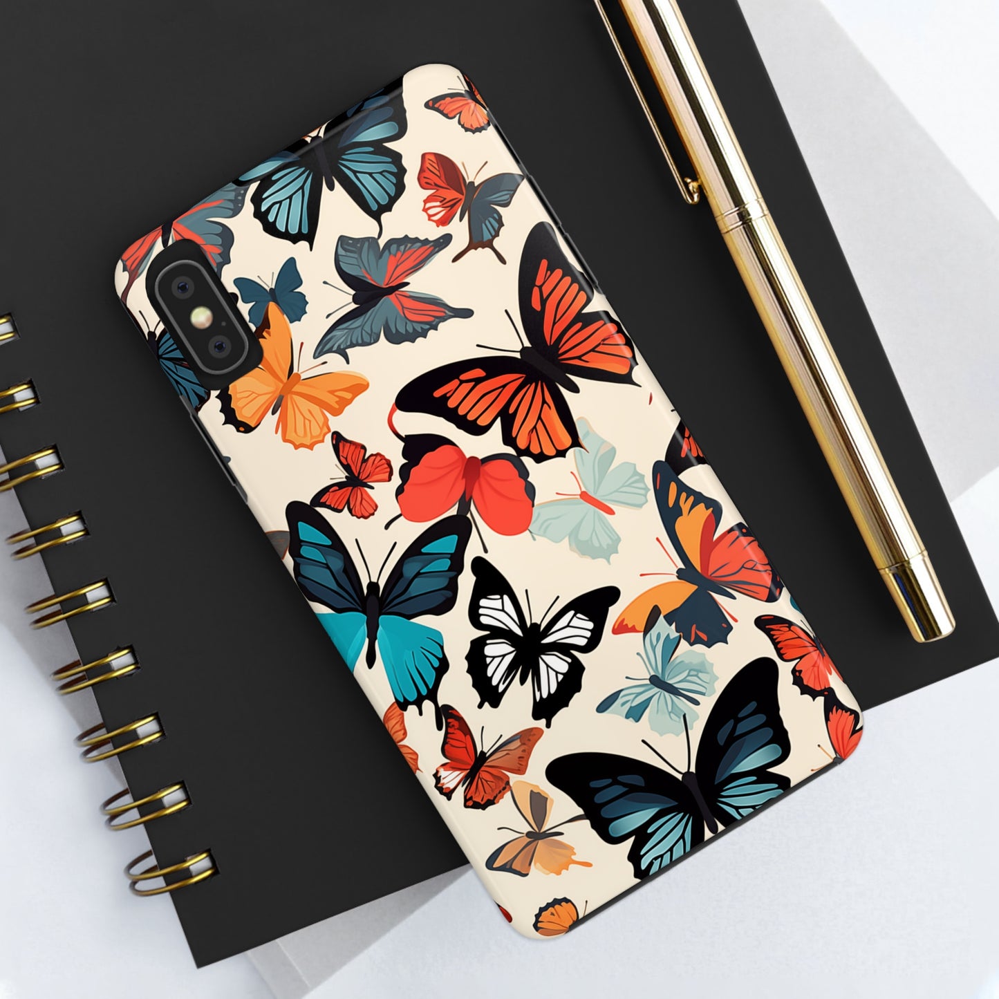 Butterflies #02, iPhone 7, 8, X, 11, 12, 13, 14, 15+ case.