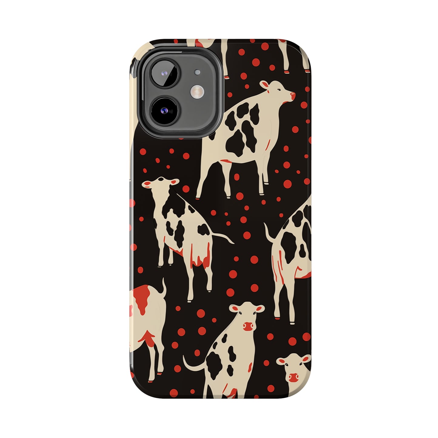 Cow pattern, iPhone 7, 8, X, 11, 12, 13, 14, 15+ case.