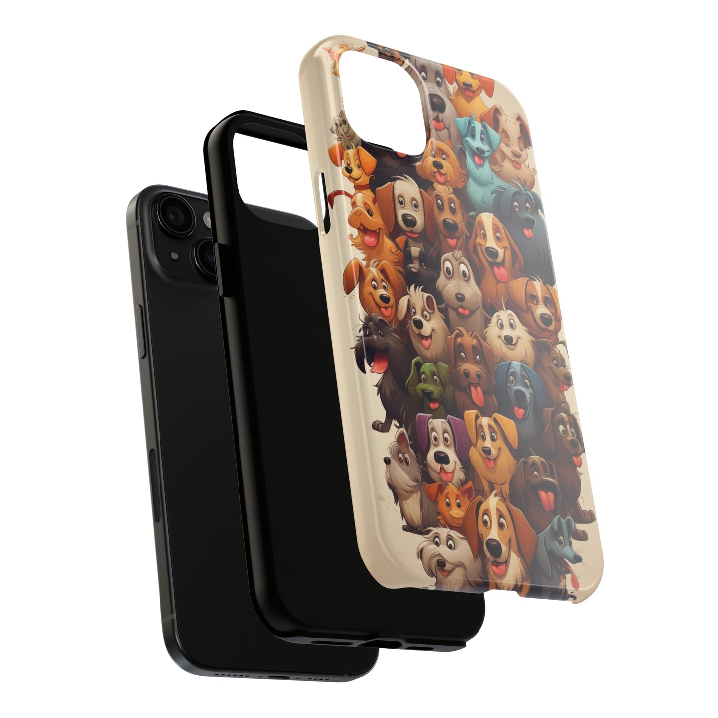 100 Dogs, iPhone 7, 8, X, 11, 12, 13, 14, 15+ case.