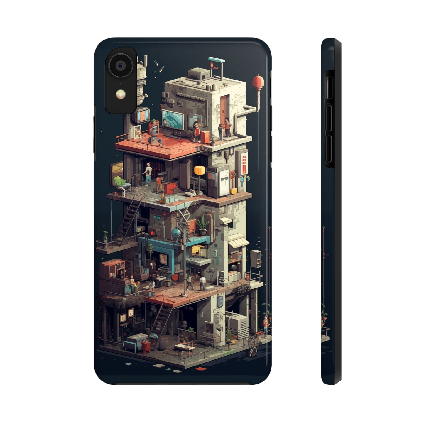 8-bit Complex #02, iPhone 7, 8, X, 11, 12, 13, 14, 15+ case.