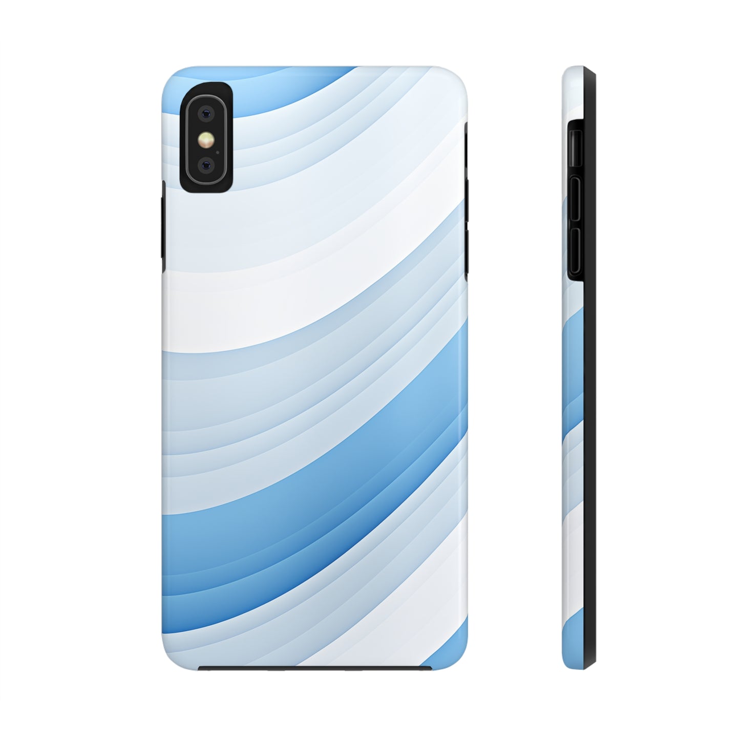 Blue Stripes #02, iPhone 7, 8, X, 11, 12, 13, 14, 15+ case.