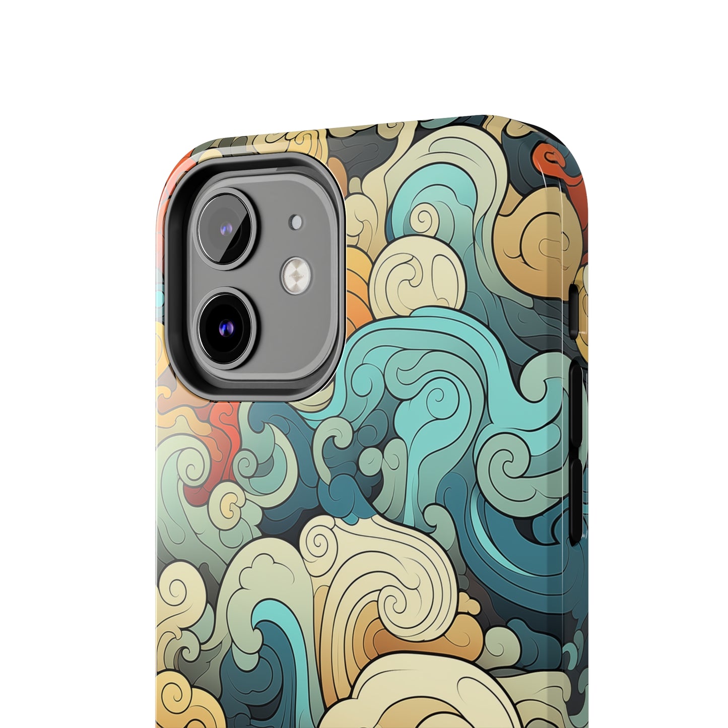 Abstract Swirls #03, iPhone 7, 8, X, 11, 12, 13, 14, 15+ case.